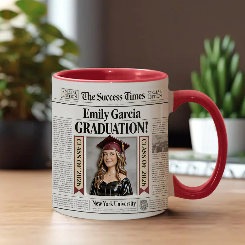 The Success Time Graduation - Personalized Accent Mug - Gift For Graduates - Image 2