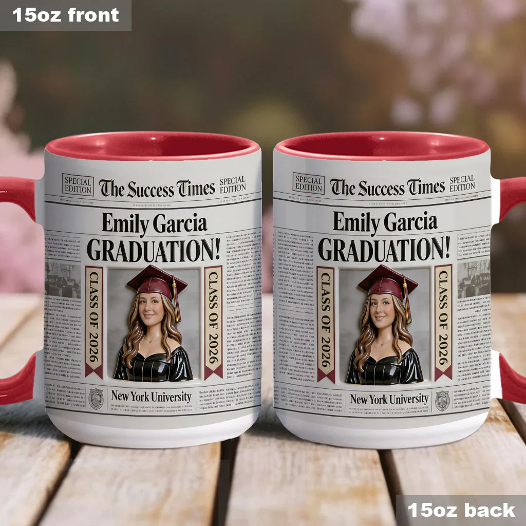 The Success Time Graduation - Personalized Accent Mug - Gift For Graduates - Image 5