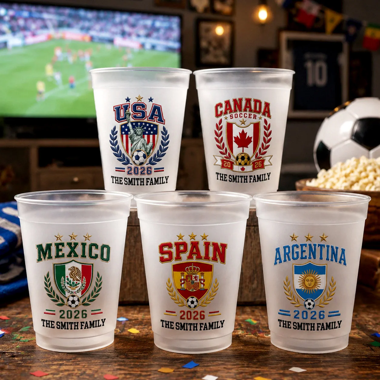 The Ultimate Game Day Toast - Personalized Frosted Cups - Gift For Sports Fans