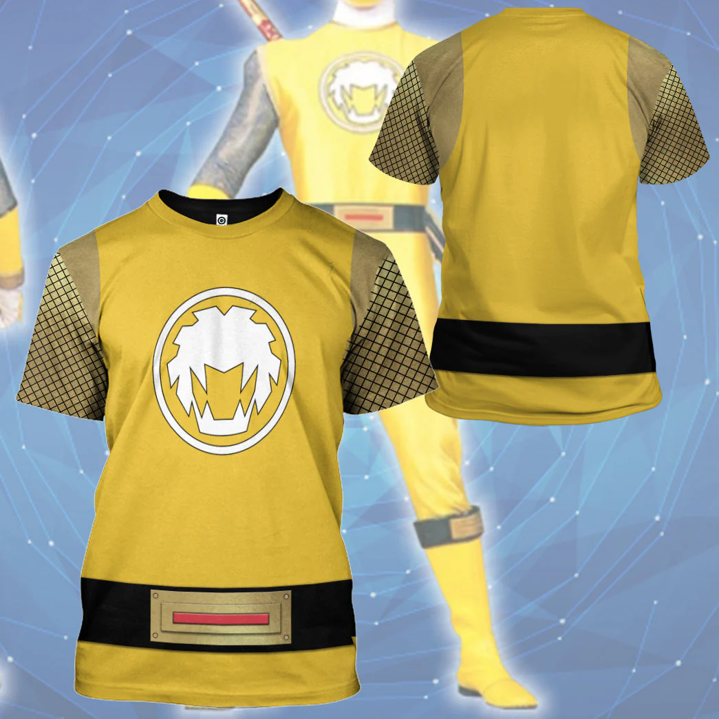 The Yellow Wind Rangers Ninja Storm T-Shirt 3D For Men & Women - Image 2