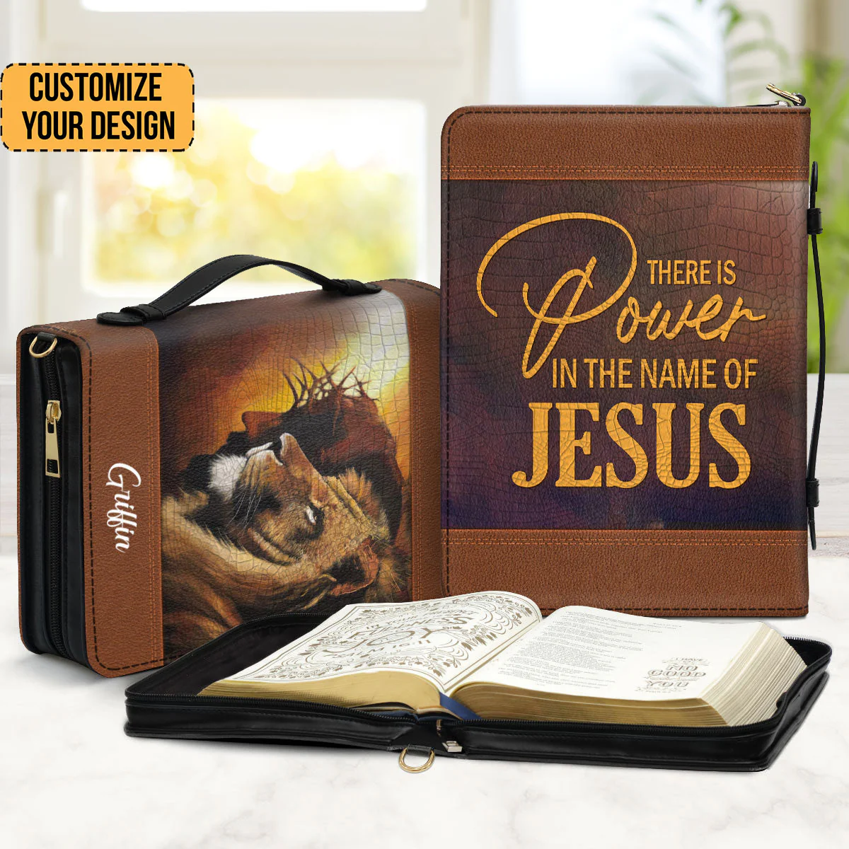 There Is Power In The Name Of Jesus - Awesome Personalized Bible Covers - AT4081457