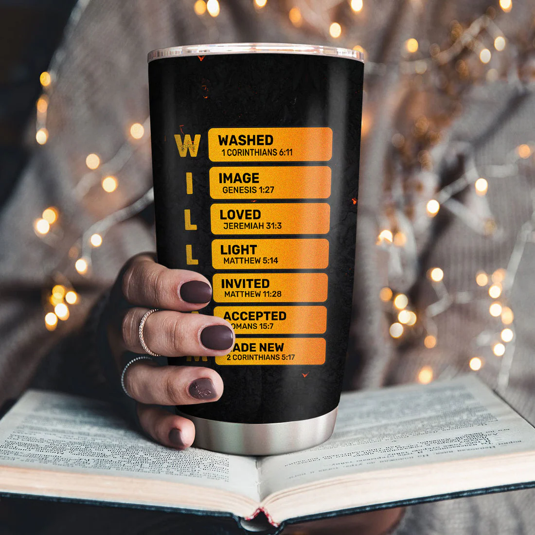 There Is Power In The Name Of Jesus - Personalized Stainless Steel Tumbler - Gift For Him | HN02 - Image 2