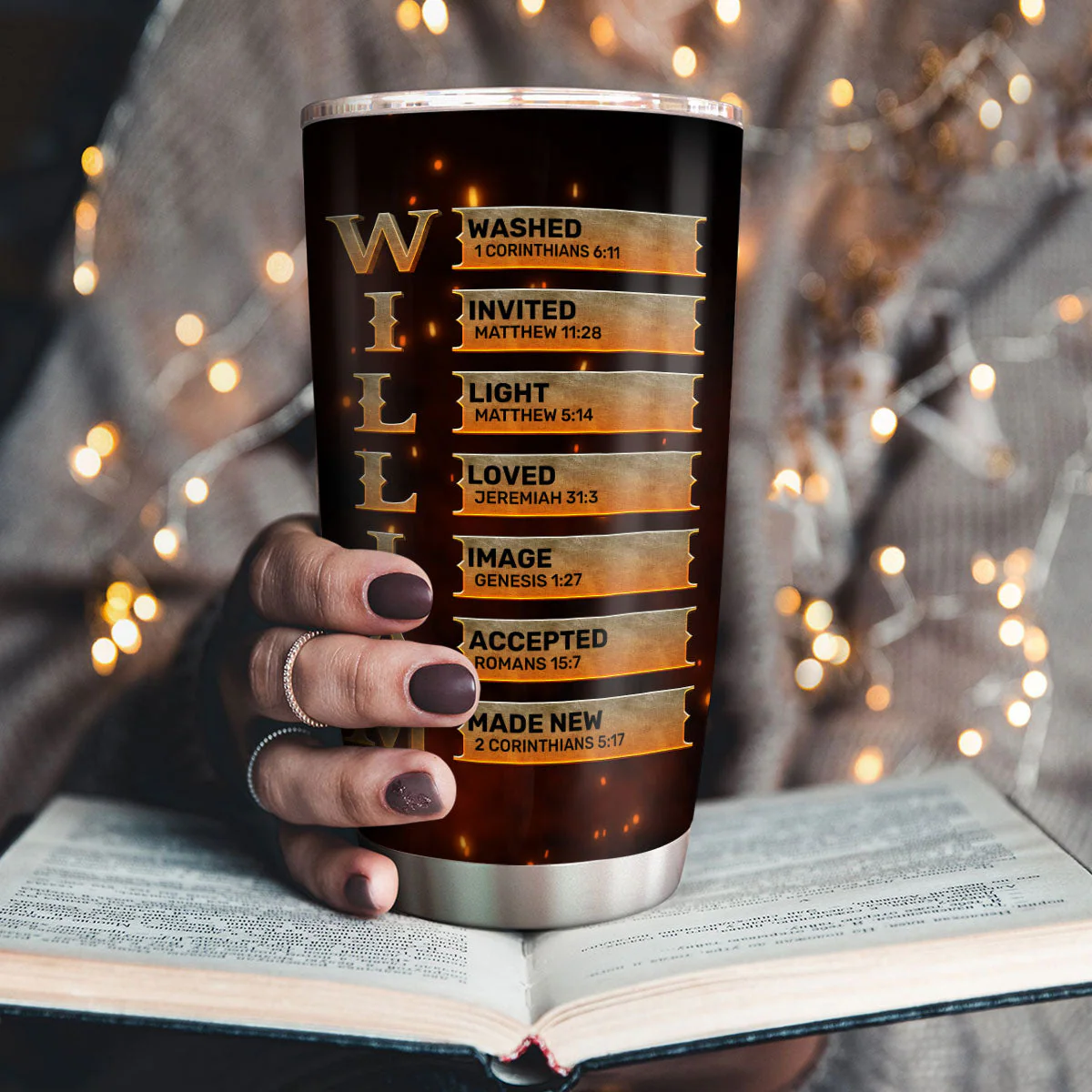 There Is Power In The Name Of Jesus - Personalized Stainless Steel Tumbler TD118 - Image 3