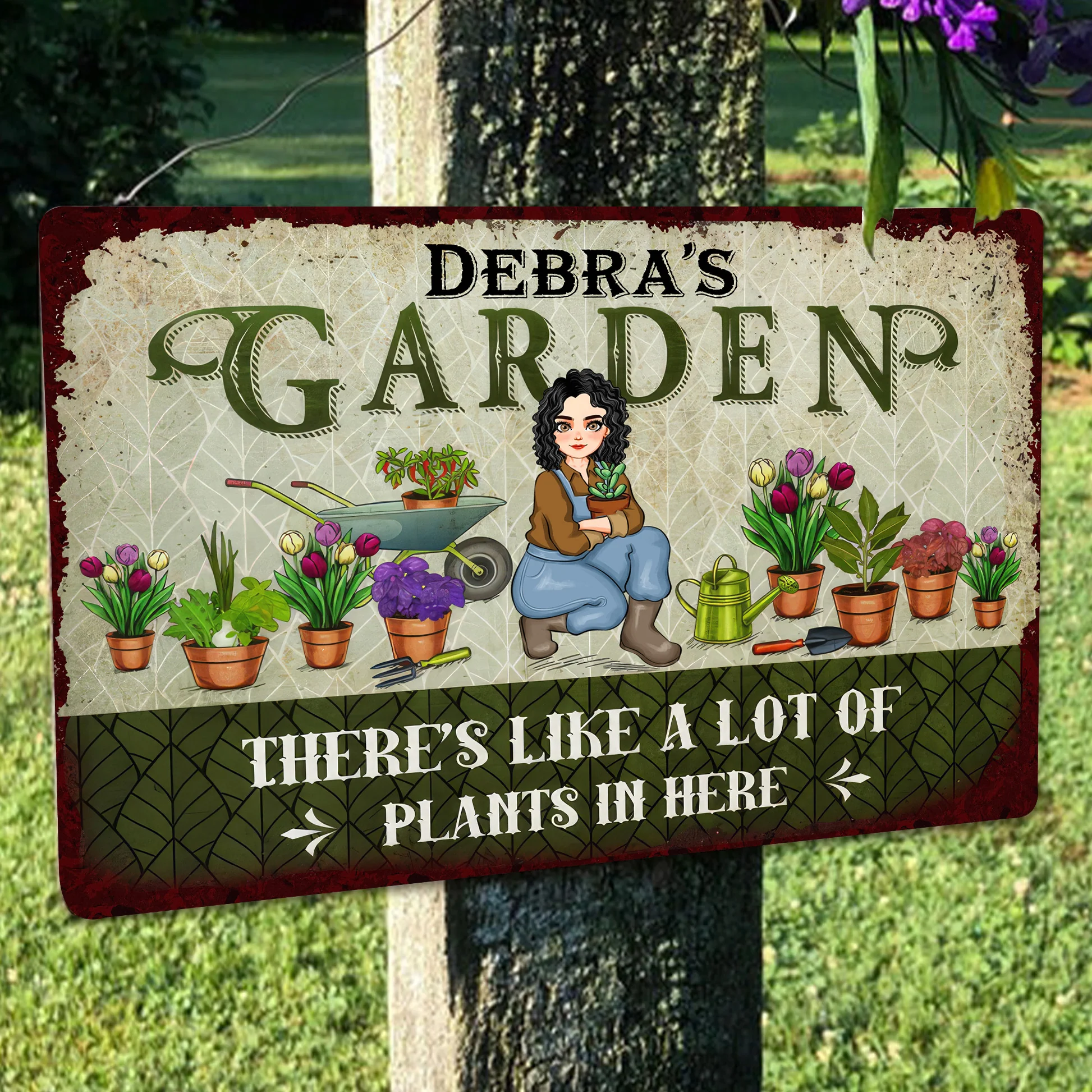 There's Like A Lot Of Plants In Here - Personalized Metal Sign - Gift For Mom, Mother's Day, Gardening Lovers, For Me Gift | GR17 NA94 - Image 3
