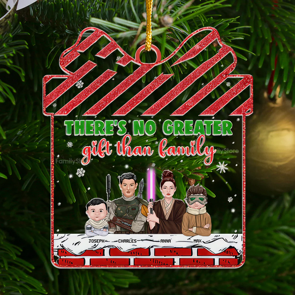There's No Greater Gift Than Family - Personalized Acrylic Ornament - Gift For Family Members - CL46 NA94 - Image 2