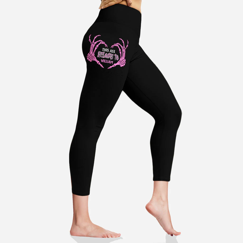 This Ass Belongs To - Personalized Couple Leggings - Gifts For Her NL122 - Image 4