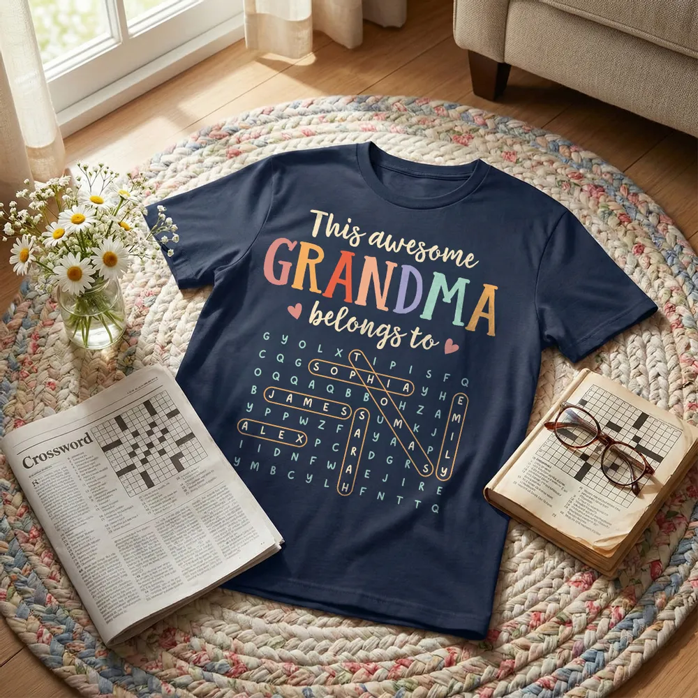 This Awesome Grandma Belongs To Grandkids Name - Personalized Shirt - Gift For Mom, Grandma HN02 - Image 3