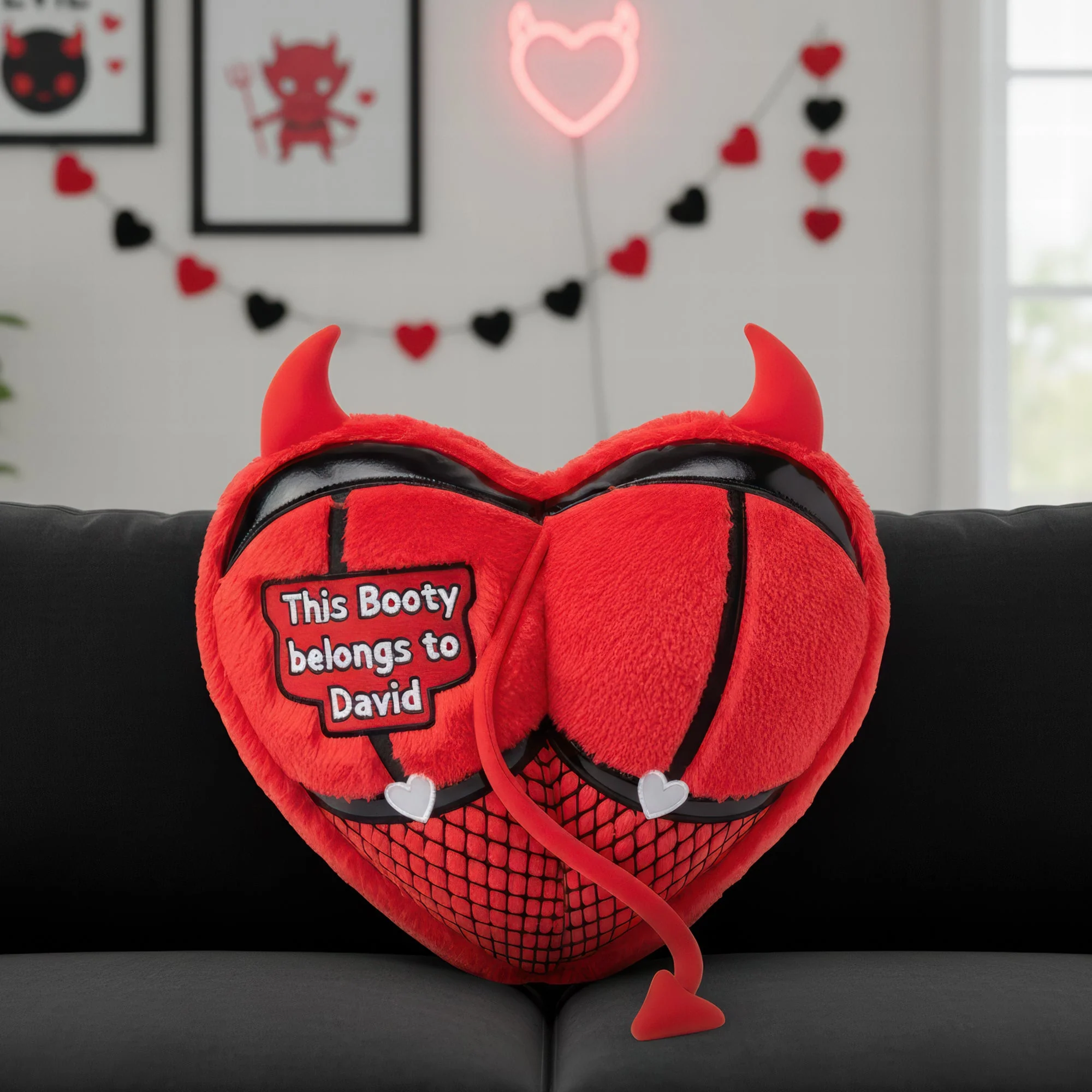 This Booty Belongs To Him - Personalized Custom Shaped Pillow - Gift For Couples NL122 - Image 3