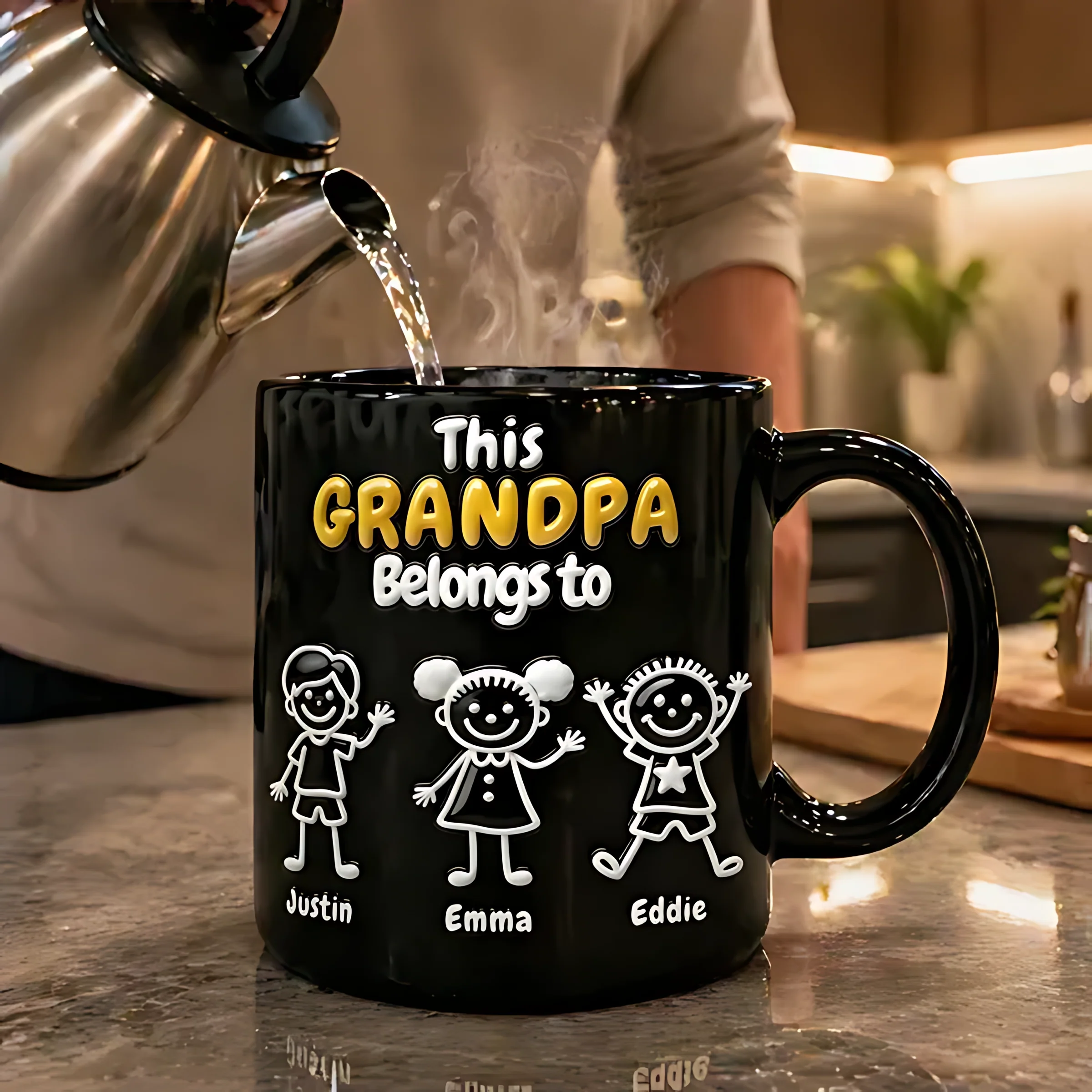 This Grandpa Belongs To - Personalized Coffee Mug - Gift For Father's Day