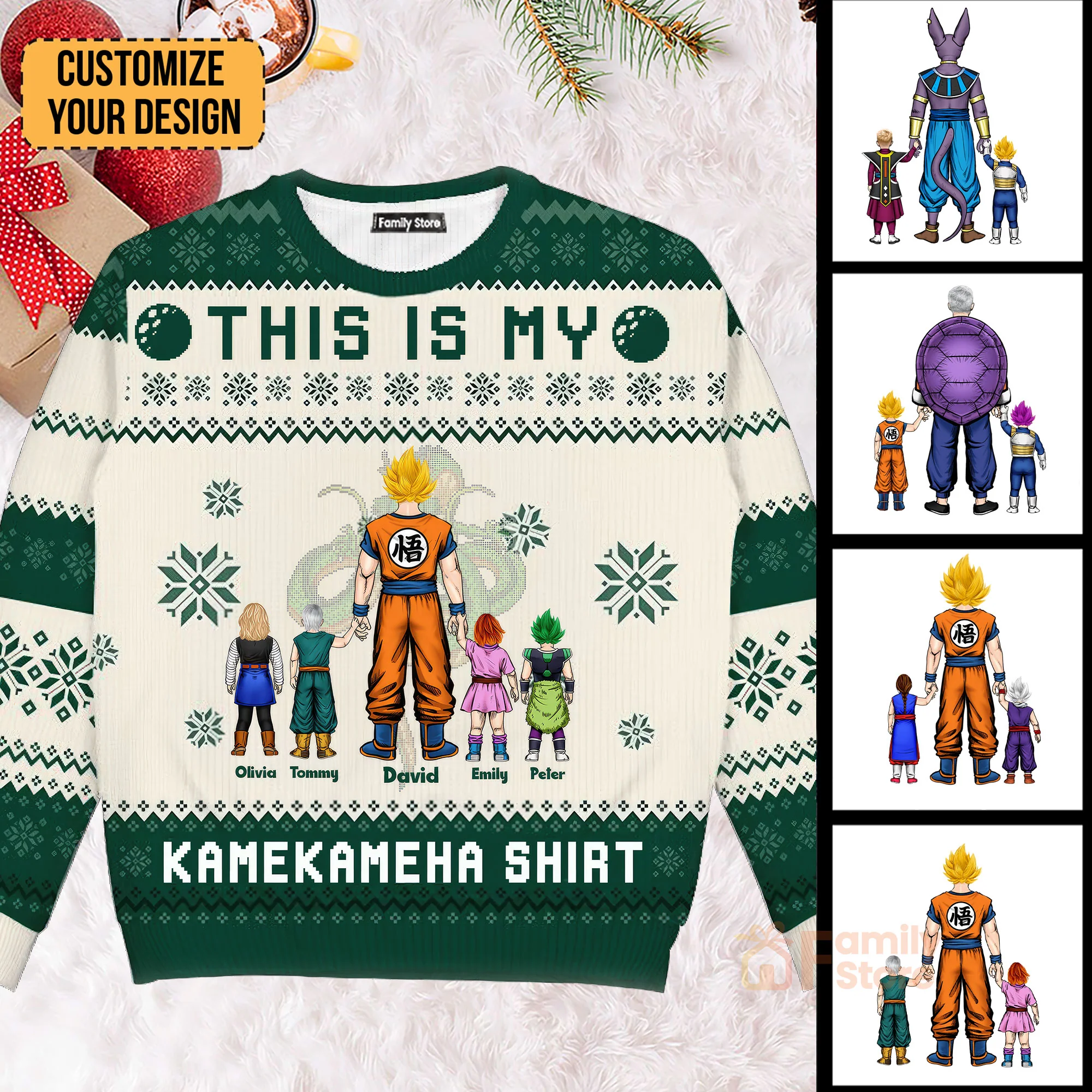 DrBa This Is My Kamekameha Shirt- Personalized Ugly Sweatshirt - Gift for Dad, Grandpa, Husband CL03 NA94 - Image 2