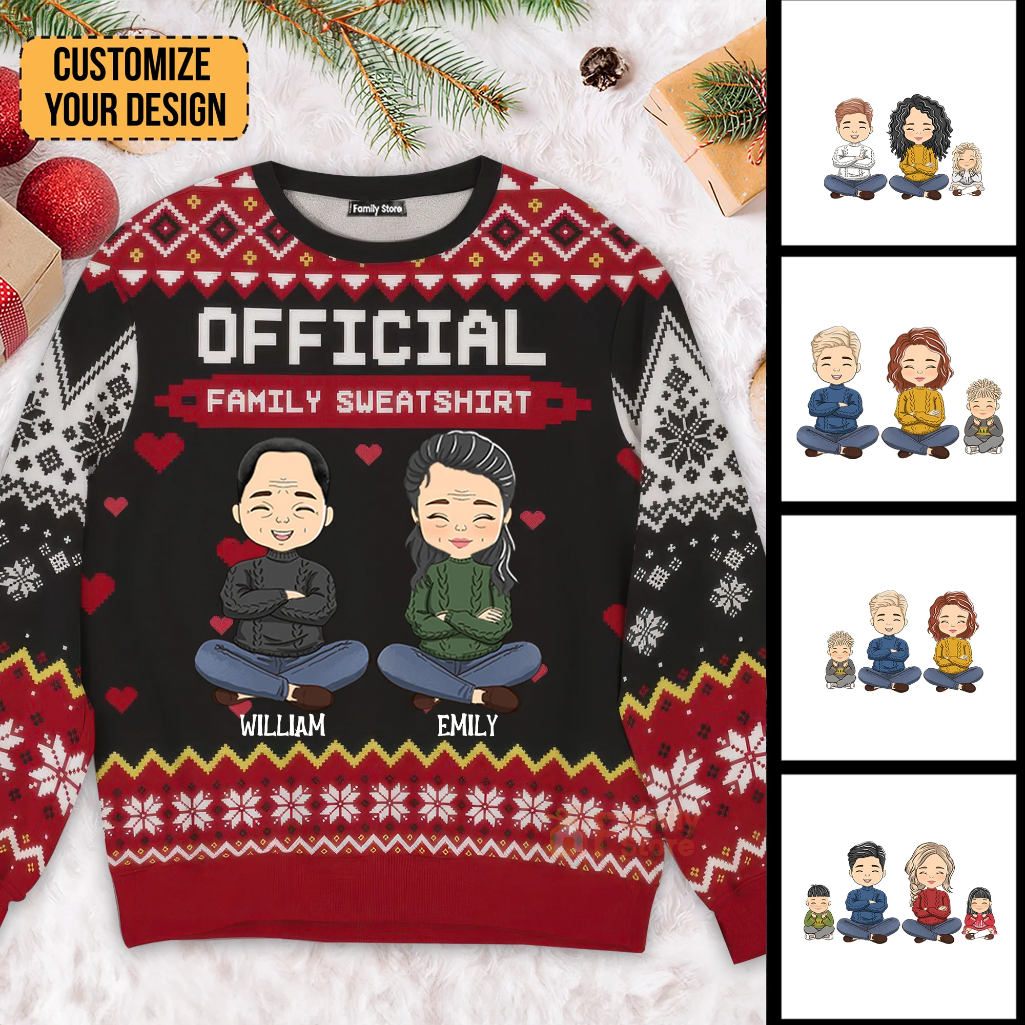 This Is Our Official Sweatshirt - Gift For Husband Wife, Anniversary - Personalized Ugly Sweatshirt - CL35 NA94 - Image 2
