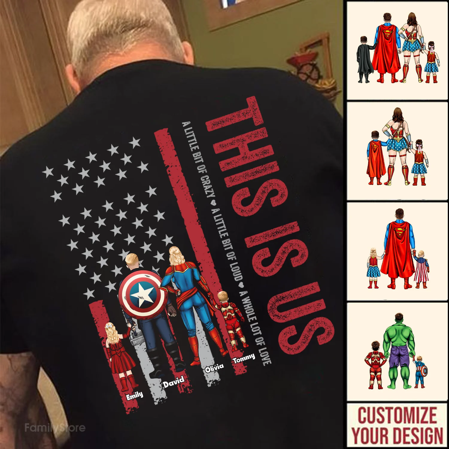 This Is Us Super Hero Family - Gift For Family Members - Personalized Shirt - CL02 NA94 - Image 2