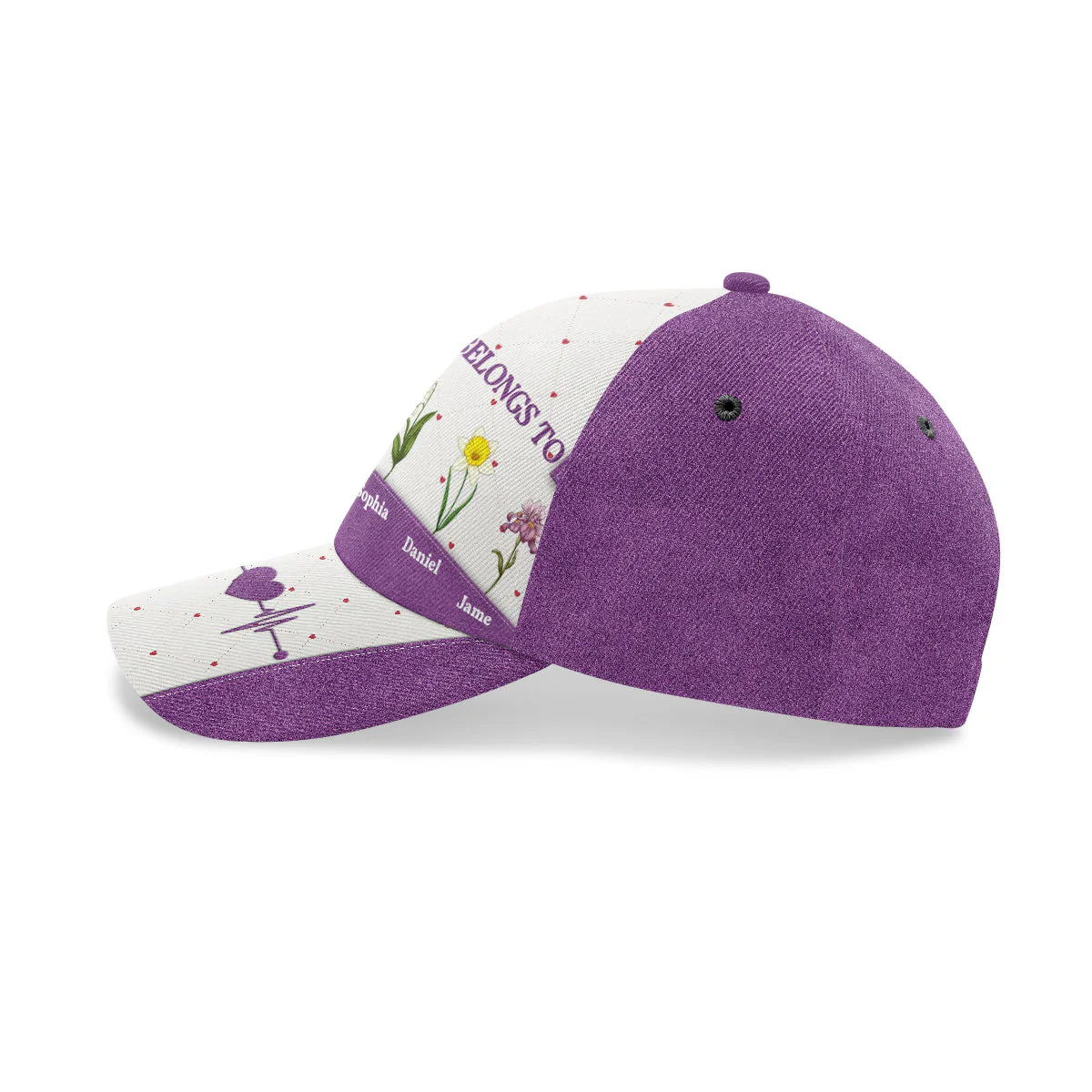 This Mom Belongs To Flowers - Personalized Classic Cap - Gift For Mom, Wife, Grandma HN02 - Image 3