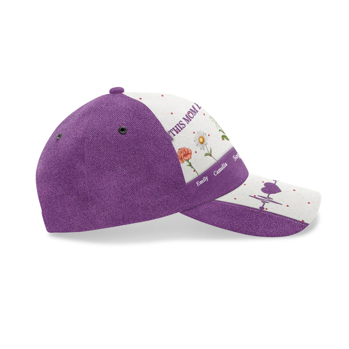 This Mom Belongs To Flowers - Personalized Classic Cap - Gift For Mom, Wife, Grandma HN02 - Image 4