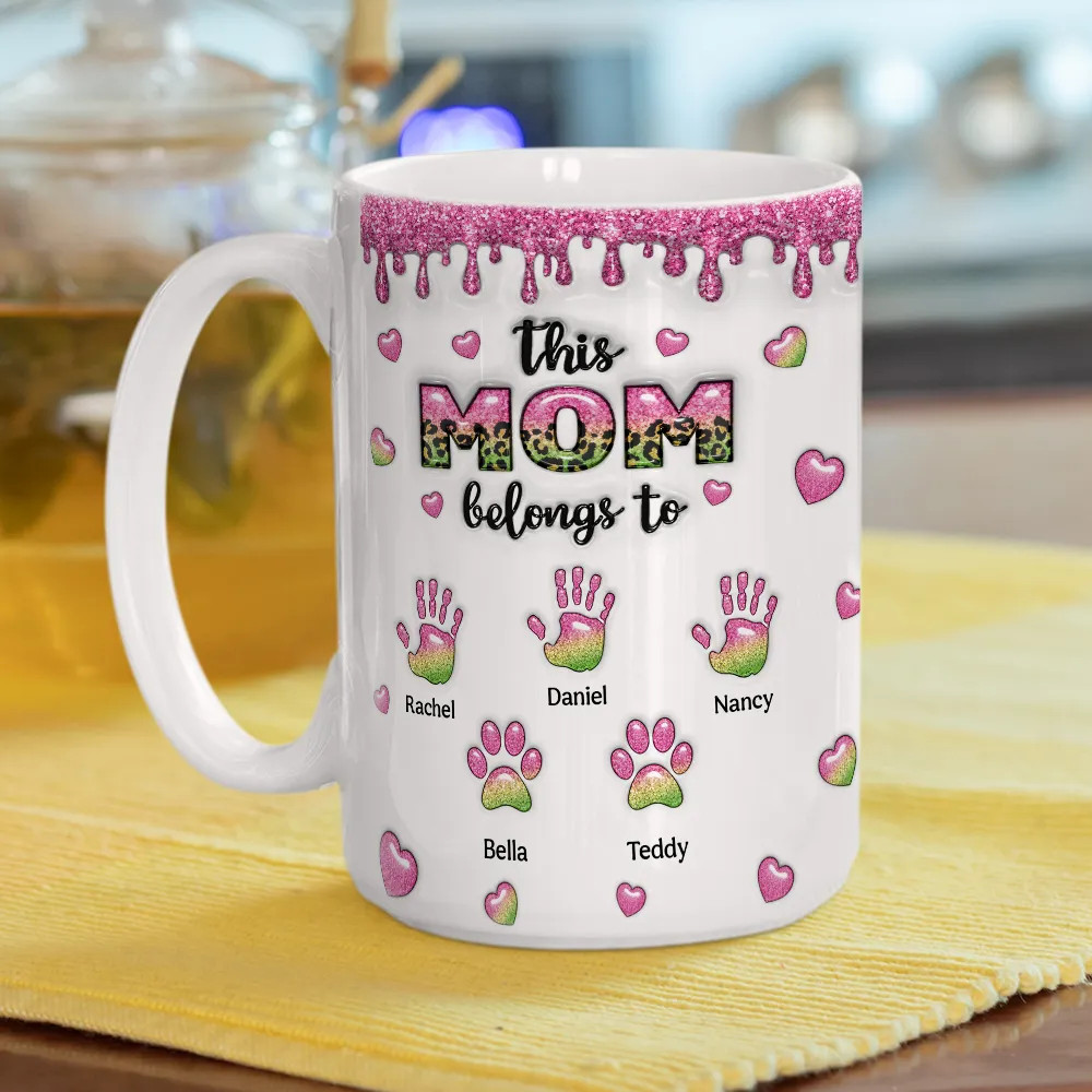 This Mom Grandma Belongs To - Personalized Mug - Gift For Mom, Grandma HN02 - Image 5