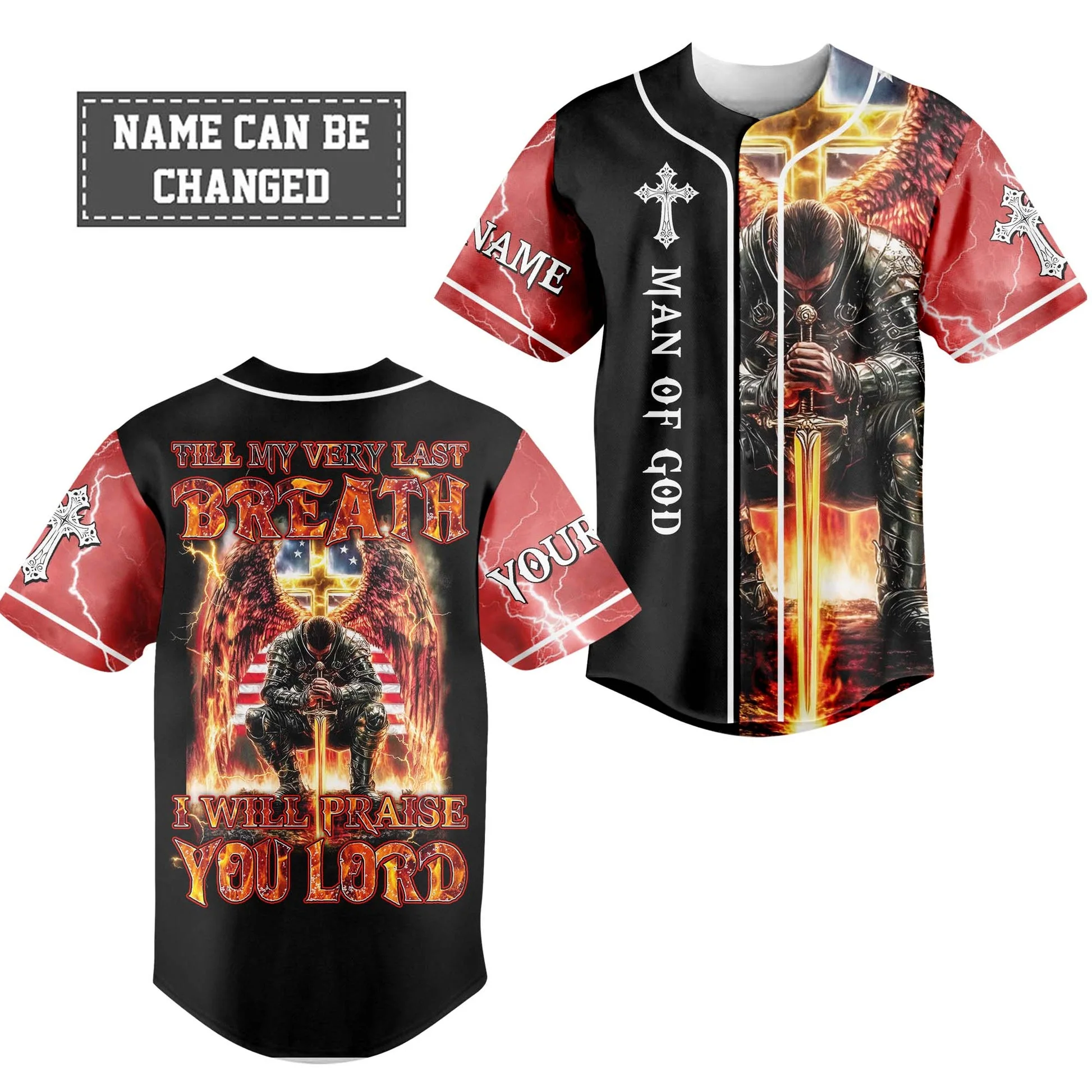 Till My Very Last Breath Custom Name Baseball Jersey - Christant Gift For Him