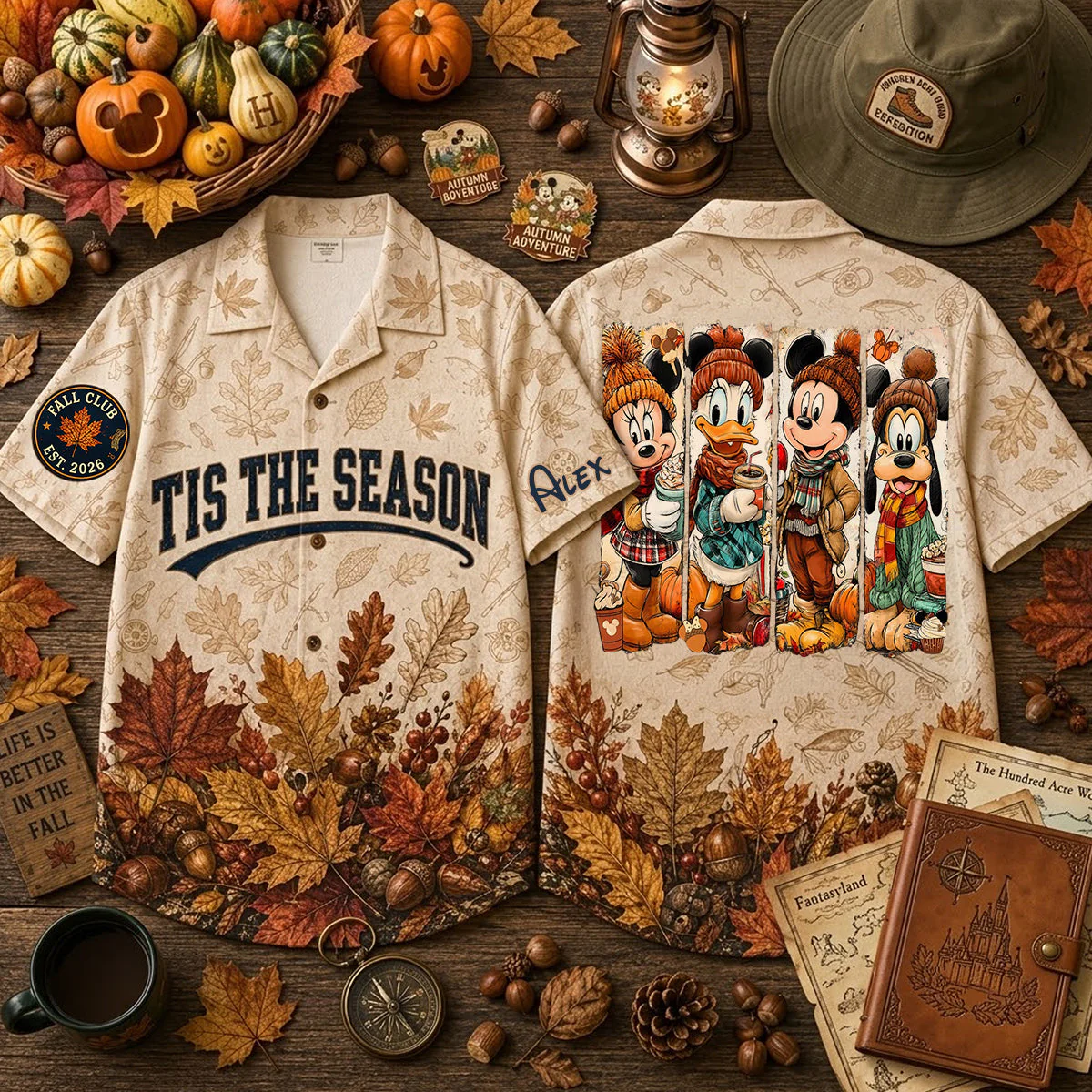 Tis This Season With Magic Mouse - Fall Vibes - Personalized Hawaiian Shirt - MkMo