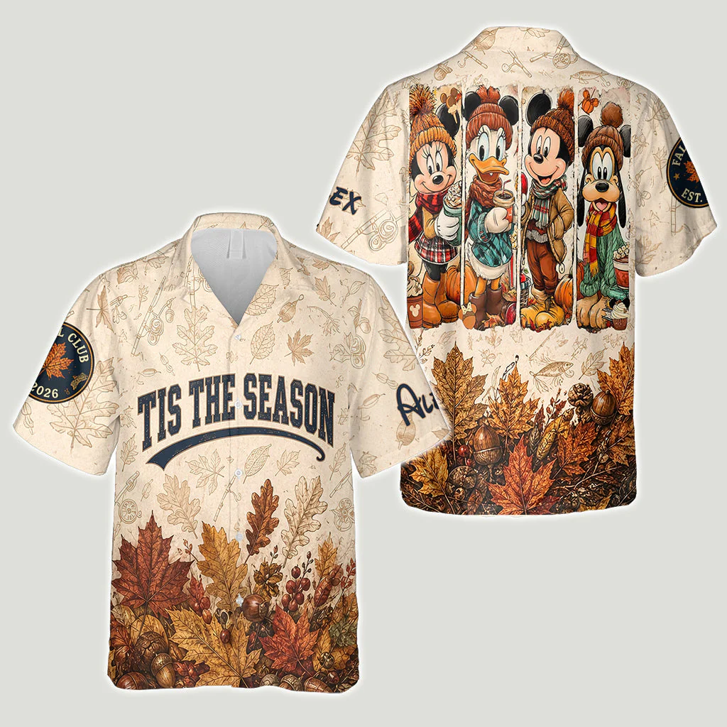 Tis This Season With Magic Mouse - Fall Vibes - Personalized Hawaiian Shirt - MkMo - Image 2
