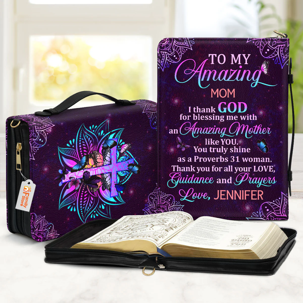 To My Amazing Mom - Thoughtful Gift For Christians - Personalized Bible Covers - AT4081235 - Image 2