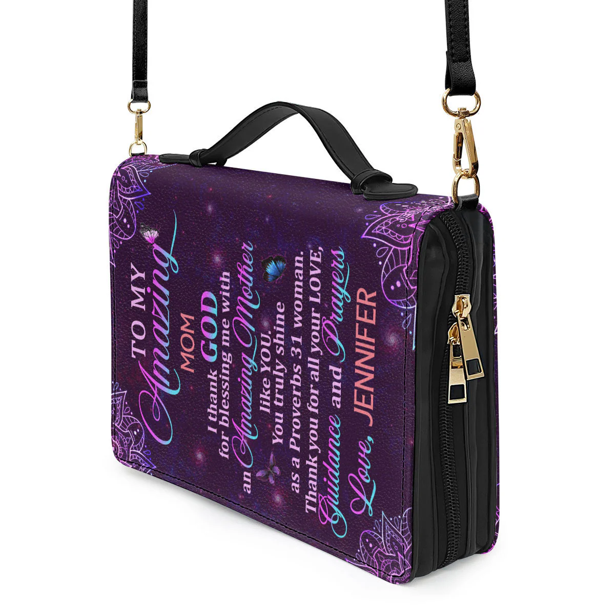 To My Amazing Mom - Thoughtful Gift For Christians - Personalized Bible Covers - AT4081235 - Image 5