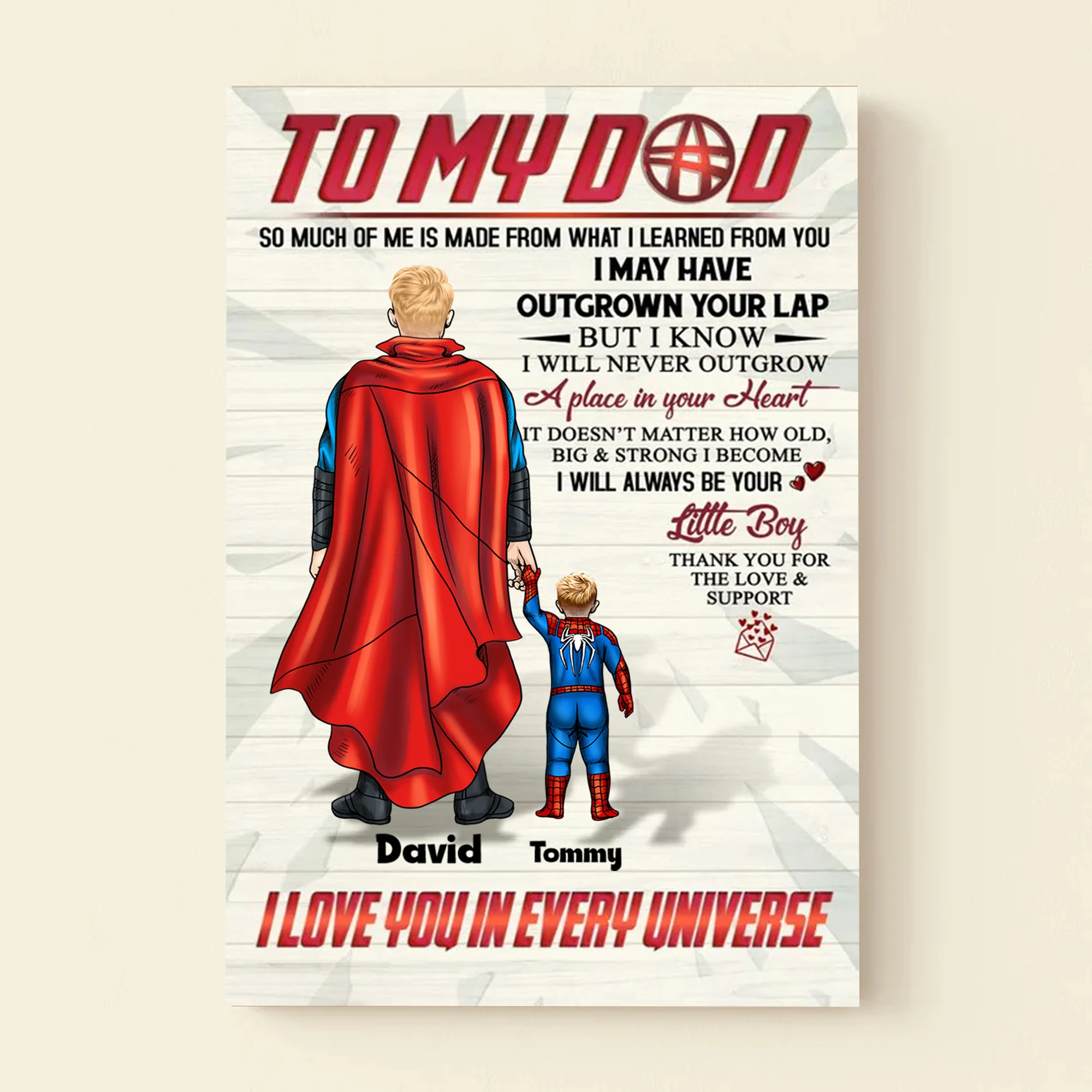 To My Dad So Much Of Me Is Made From What I Learned From You - Gift For Father's Day - Personalized Canvas Poster - Image 4