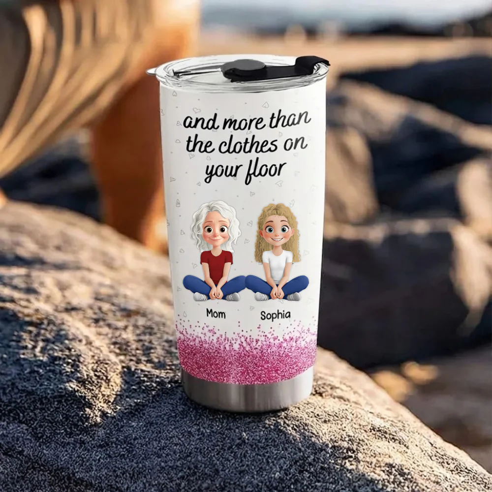 To My Daughter I Love You More Than The Stars - Personalized Stainless Steel Tumbler - Gift For Mom, Daughter, Mother's Day | GR25 HN02 - Image 3