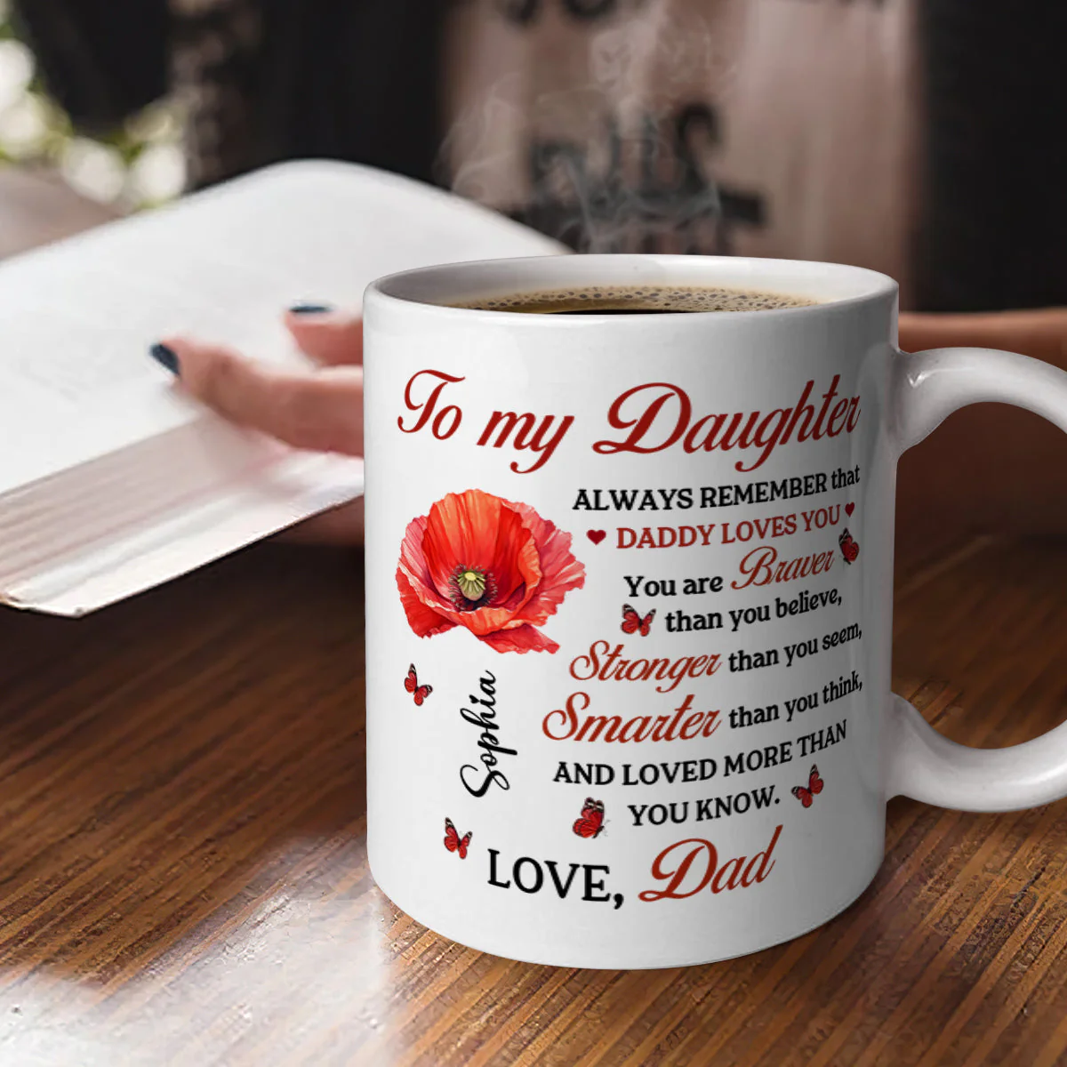 To My Daughter - Personalized Ceramic Coffee Mug - Christian Gift For Daughter BA01 - Image 2