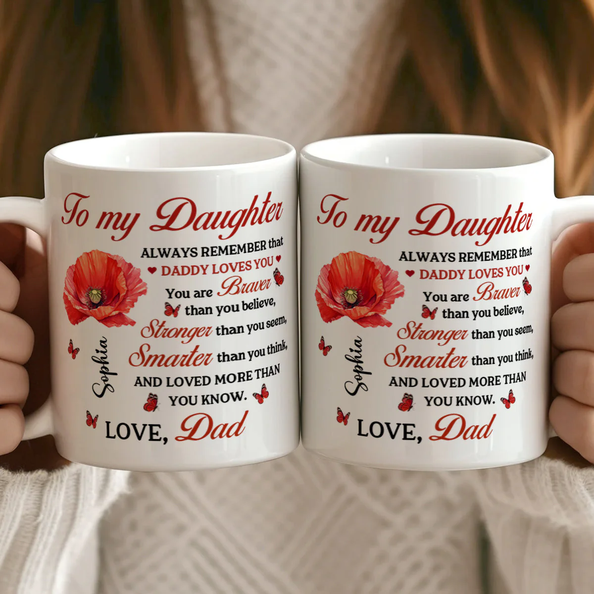 To My Daughter - Personalized Ceramic Coffee Mug - Christian Gift For Daughter BA01 - Image 3