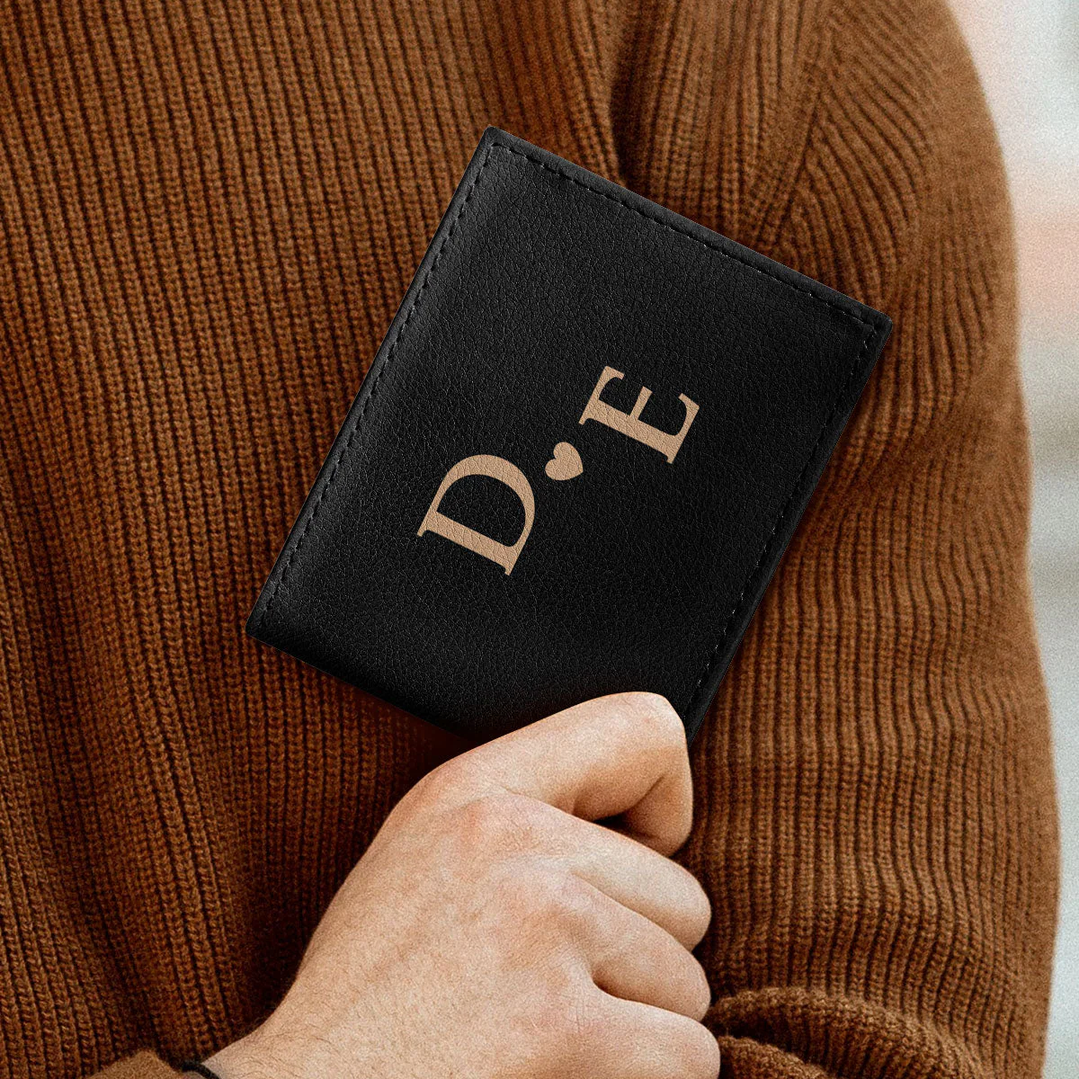 To My Husband God Blessed The Broken Road - Personalized Folded Wallet For Men - Image 3