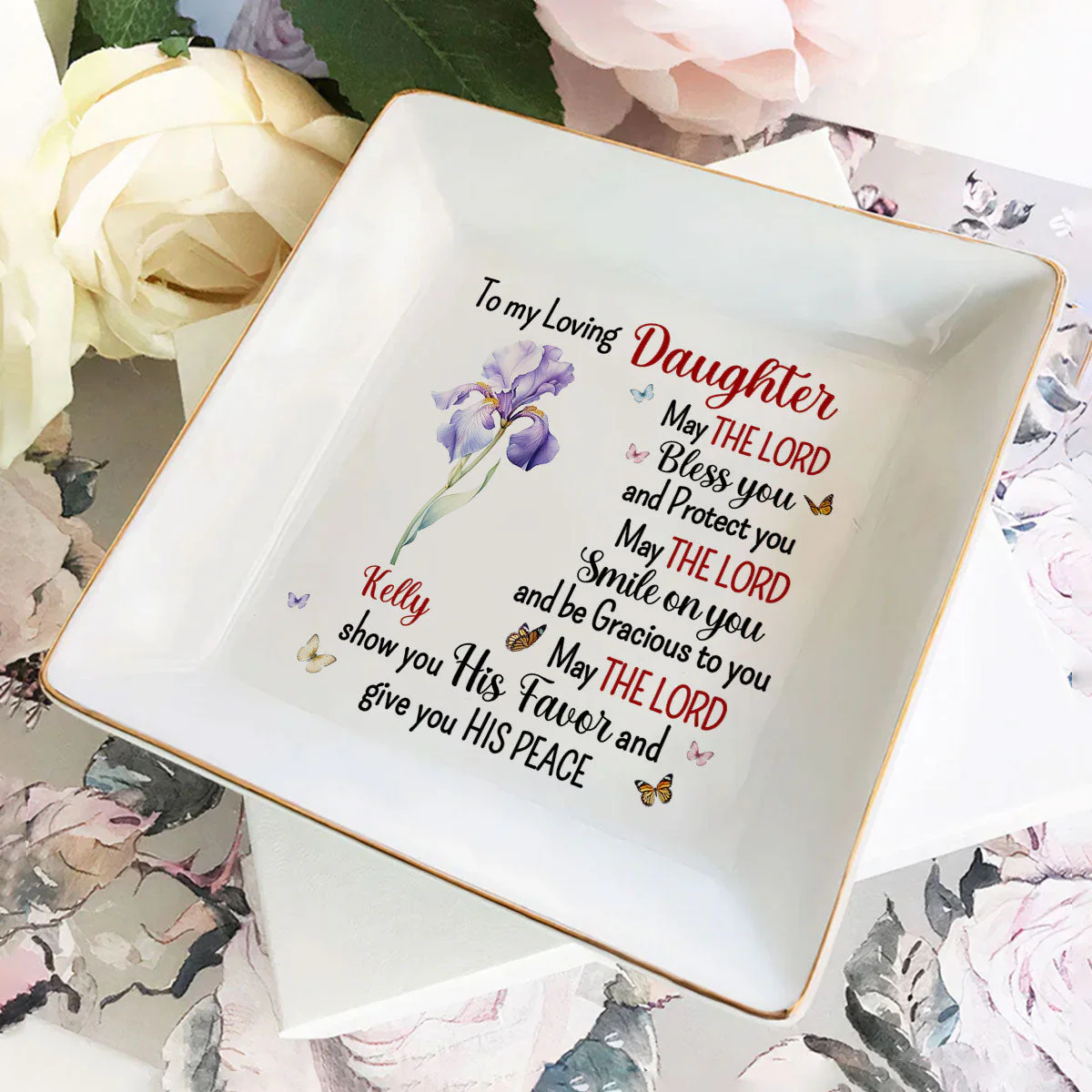 To My Loving - Personalized Jewelry Dish - Gift For Daughter, Grandma, Mom, Girlfriend, Wife, Bestie, Sister - NH96 - Image 2
