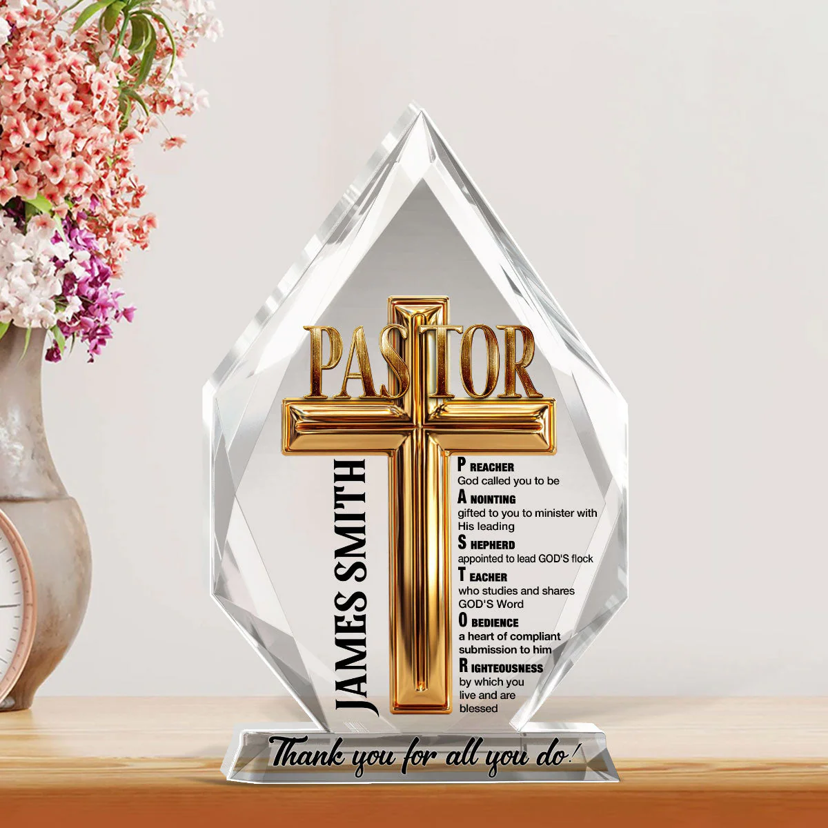 To My Pastor - Personalized Acrylic Plaque TD118