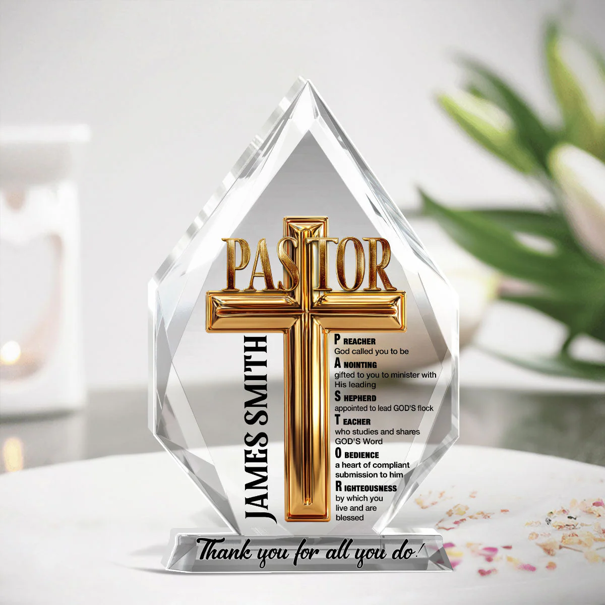 To My Pastor - Personalized Acrylic Plaque TD118 - Image 2