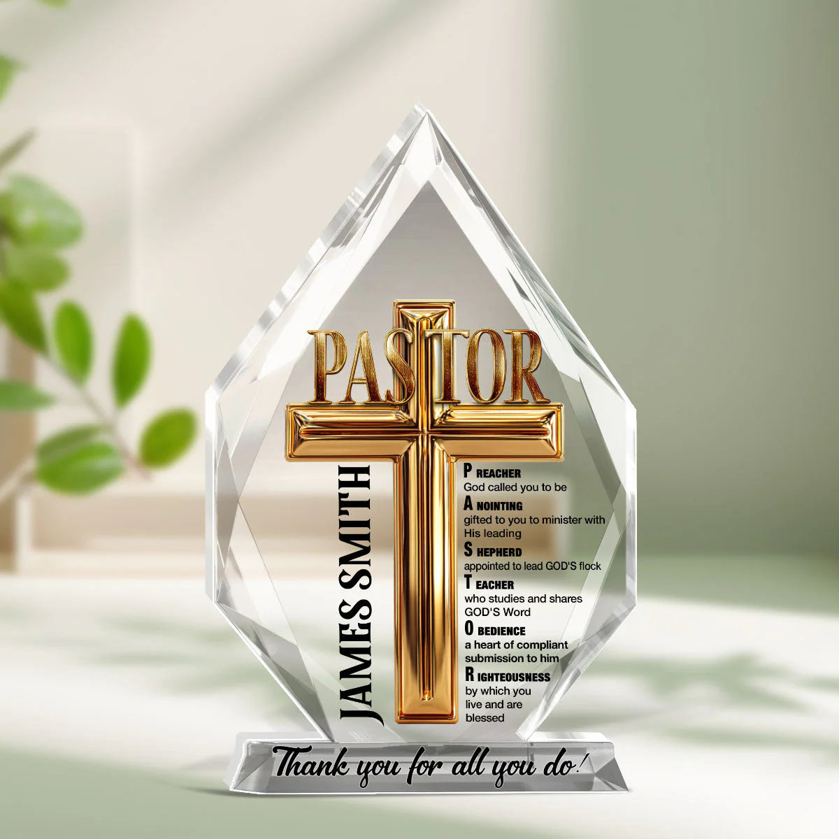 To My Pastor - Personalized Acrylic Plaque TD118 - Image 3