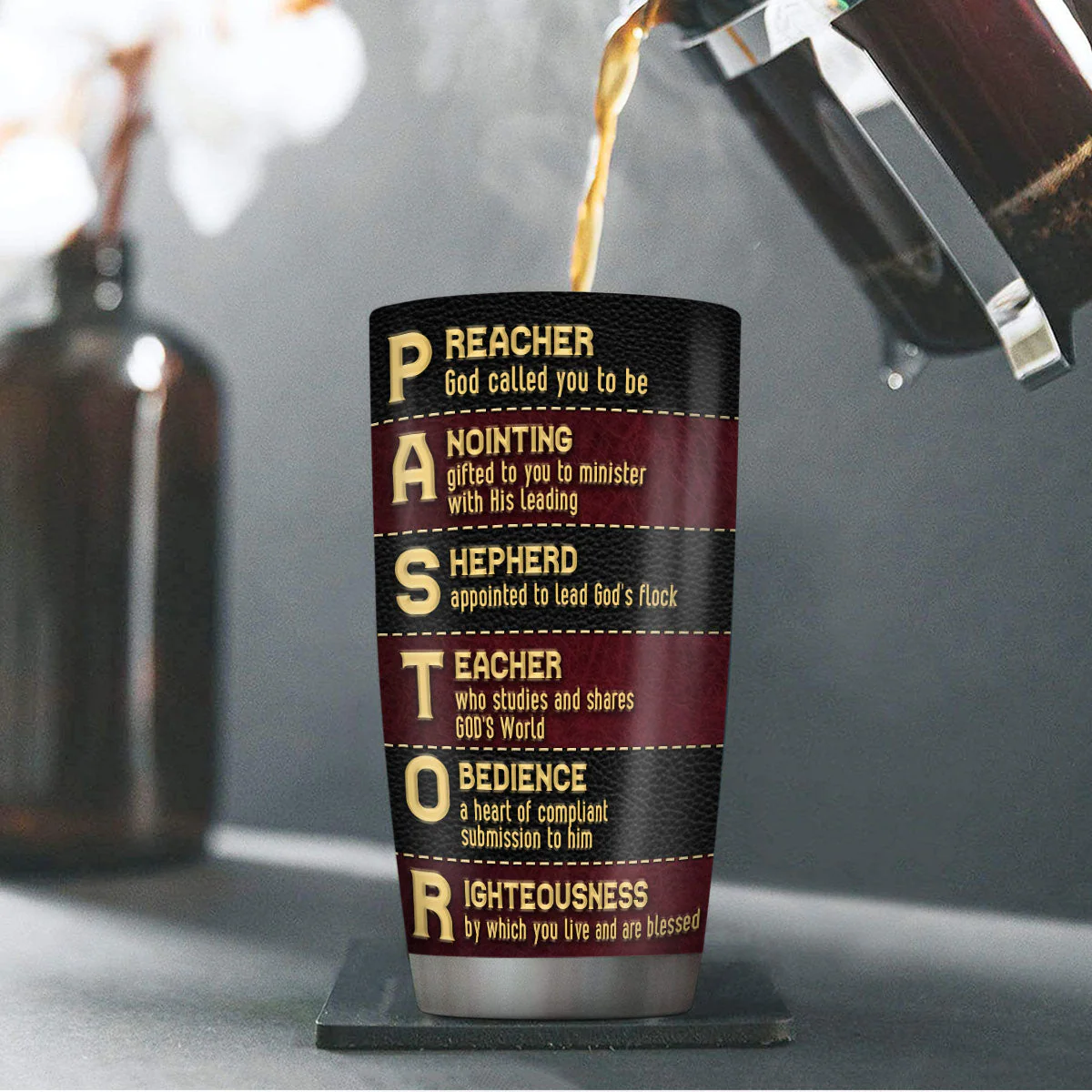 To My Pastor - Personalized Stainless Steel Tumbler TD118 - Image 4