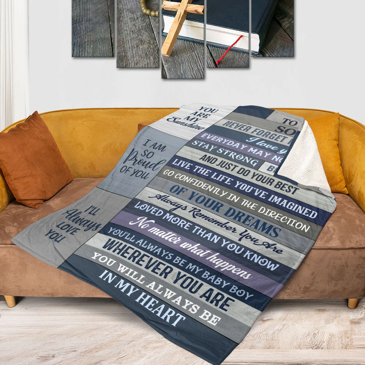 To My Son - Personalized Fleece Blanket TD118 - Image 2