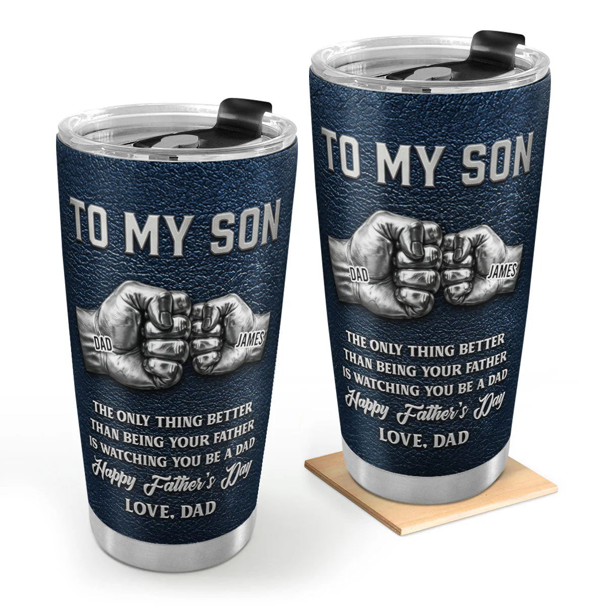 To My Son - Personalized Tumbler - Gift For Dad, Grandpa