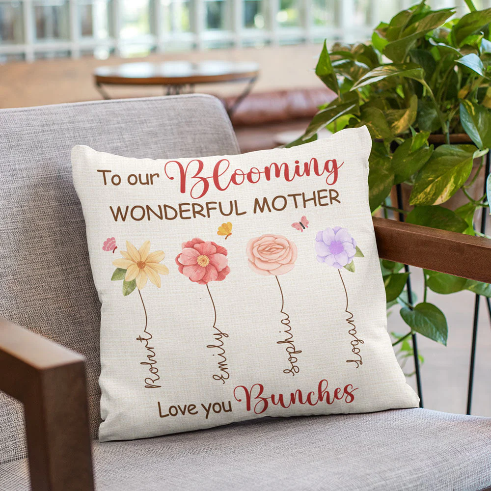 To Our Blooming Wonderful Mother - Personalized Pillow - Gift For Grandma, Mom, Mothers Day - NA94 - Image 3