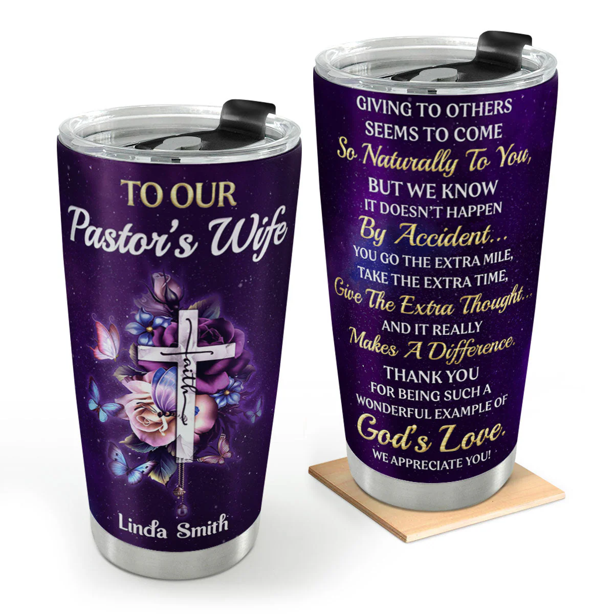 To Our Pastor's Wife - Personalized Stainless Steel Tumbler TD118