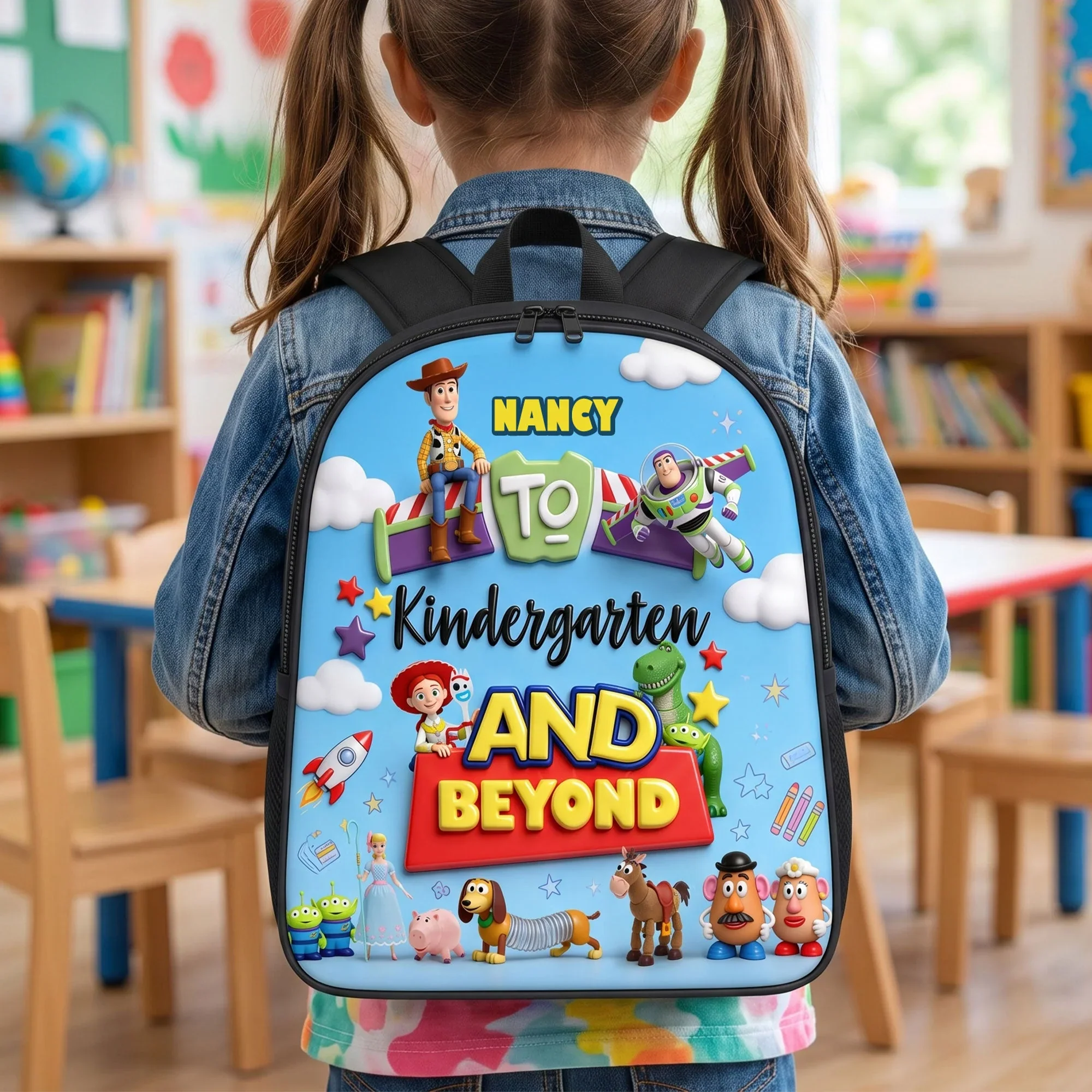 To School And Beyond - Personalized Backpack, Lunch Bag, Pencil Case & Water Bottle - Back to School Gift For Kids - DSNY - Image 3