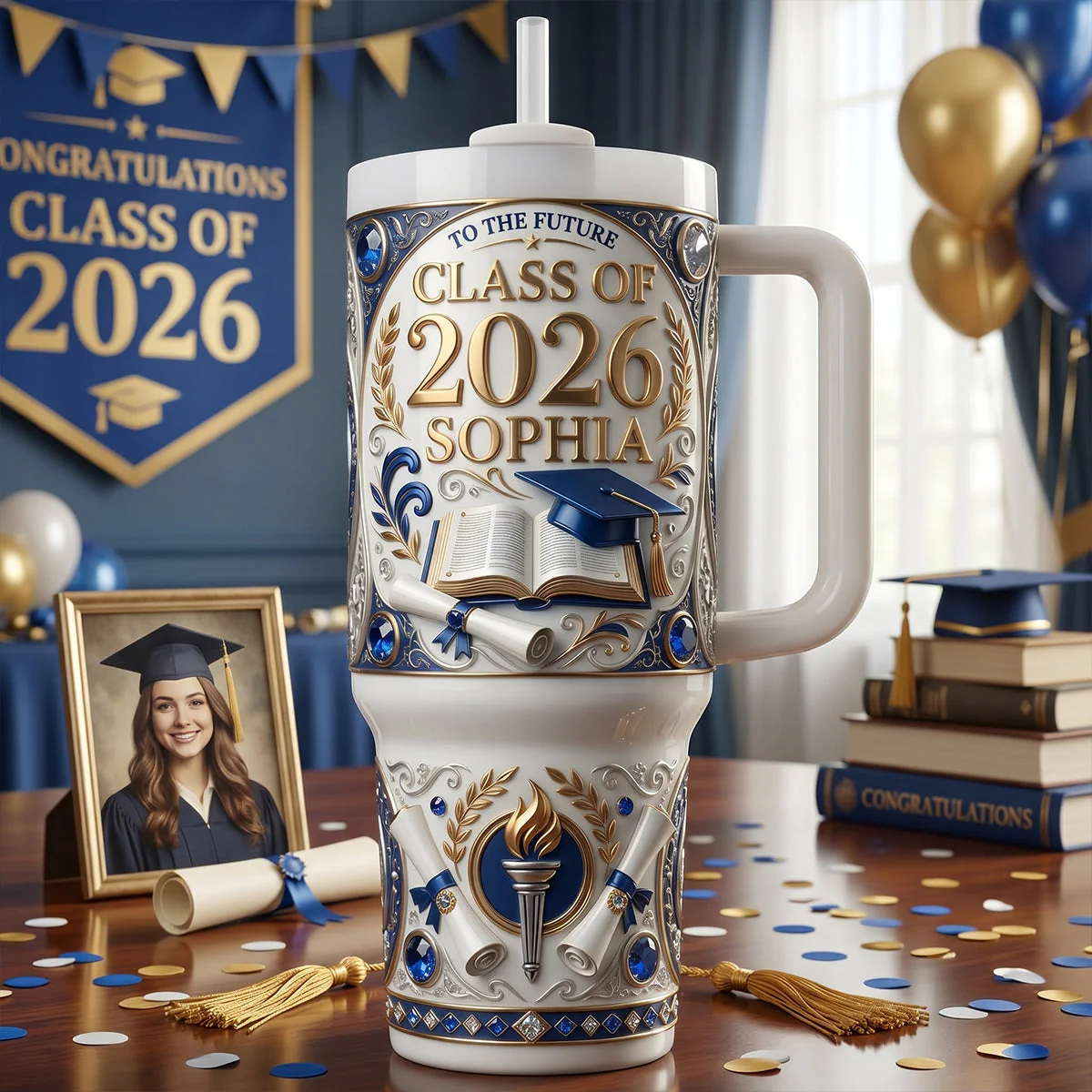 To The Future Class Of 2026 - Personalized Tumbler - Gift For Graduates