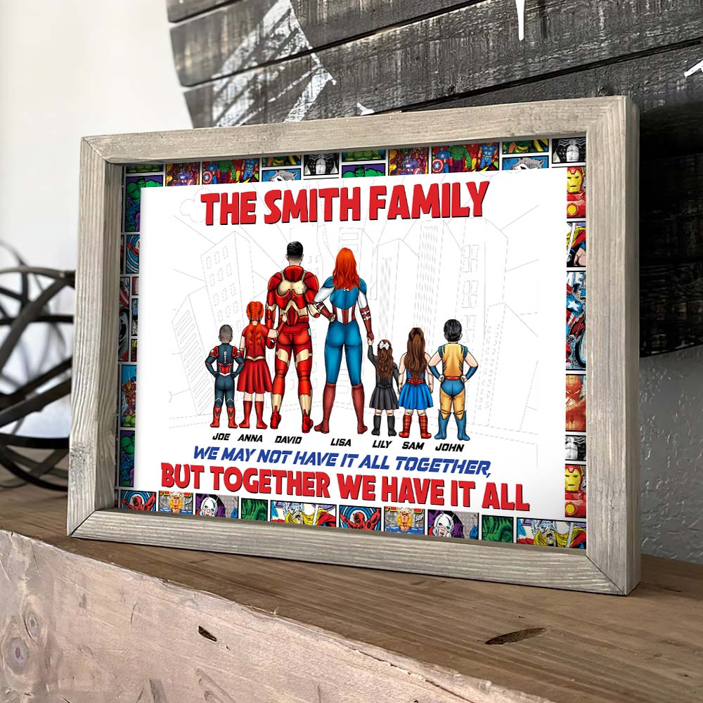 Super Hero Together Heroes Family Have It All, Personalized Canvas Print - CL02 PT - Image 3