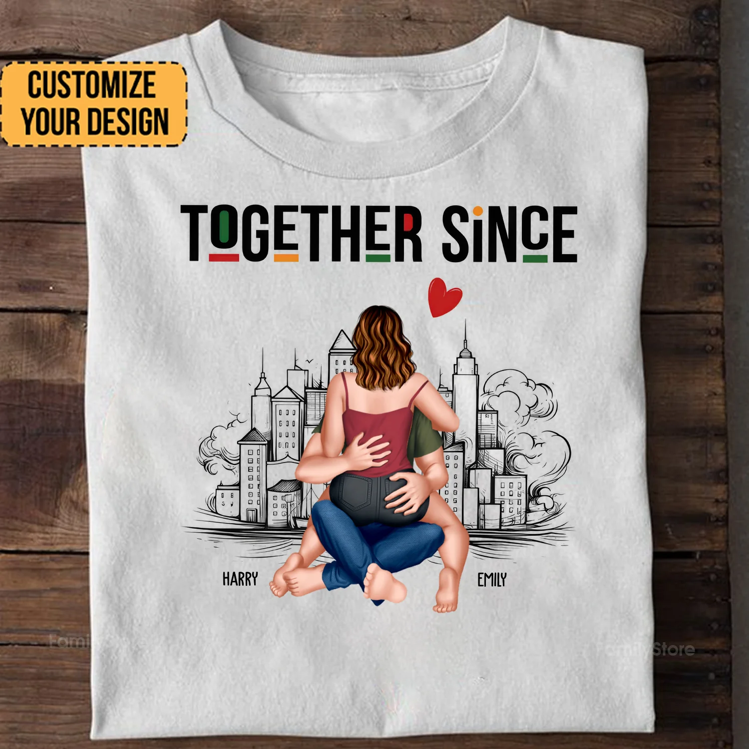 Together Since - Gift For Couples - Personalized Shirt - CL28 NH96 - Image 2