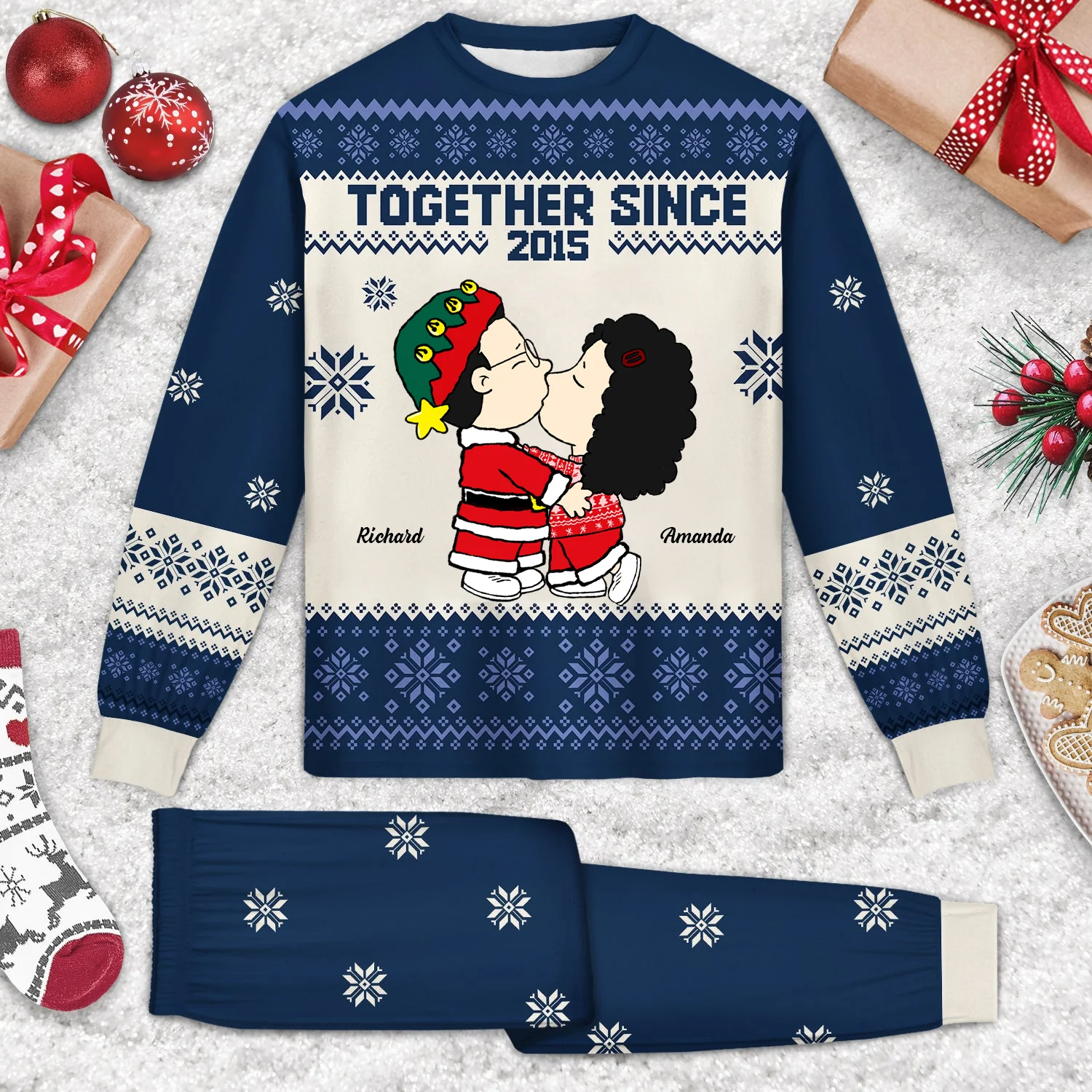 Together Since Peanut - Personalized Unisex Pajama Set - Gift For Couple, Husband Wife, Anniversary Gift - CL45 NA94 - Image 2