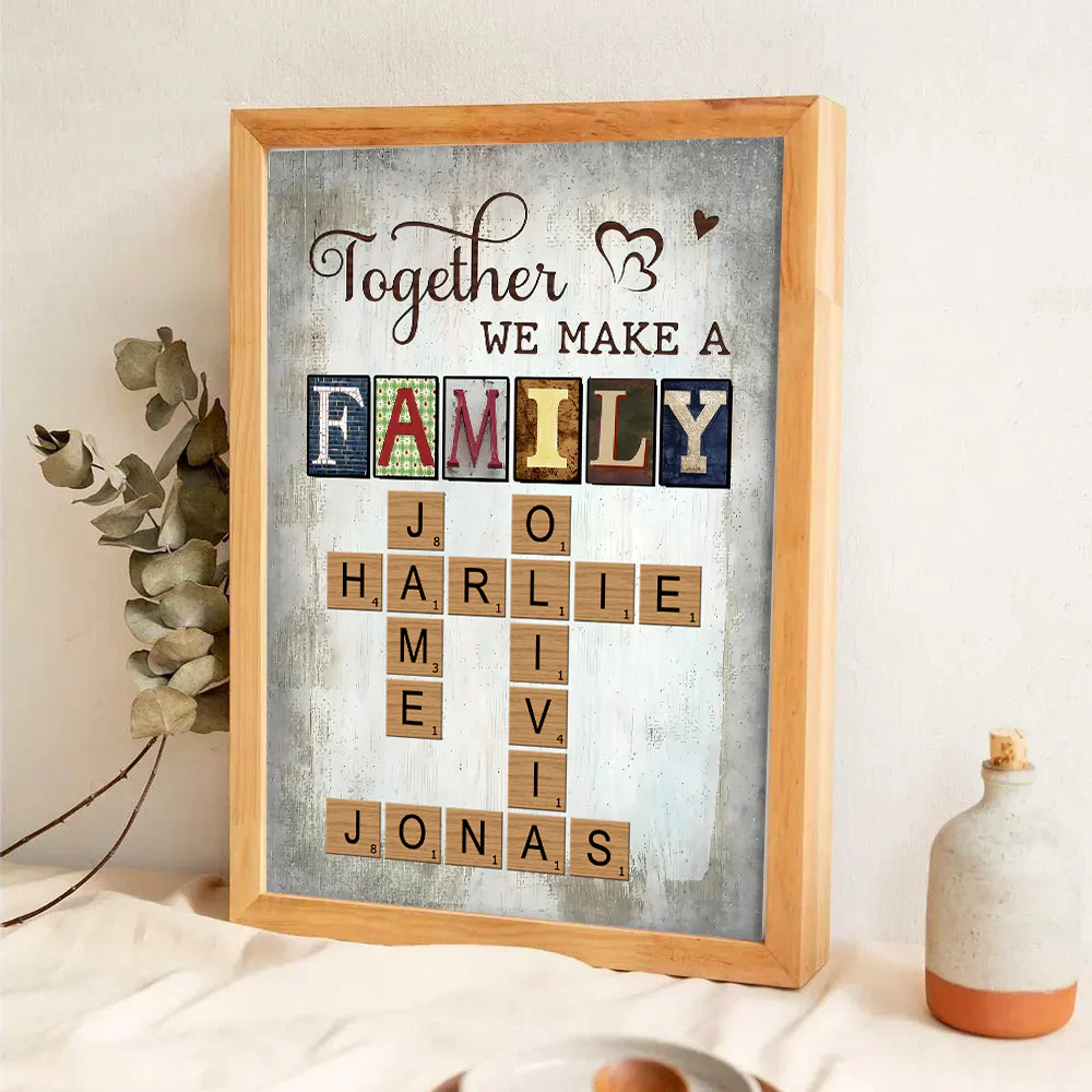 Together We Make A Family - Personalized Canvas Poster - Gift For Grandma, Family Members