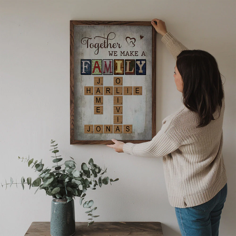 Together We Make A Family - Personalized Canvas Poster - Gift For Grandma, Family Members - Image 4