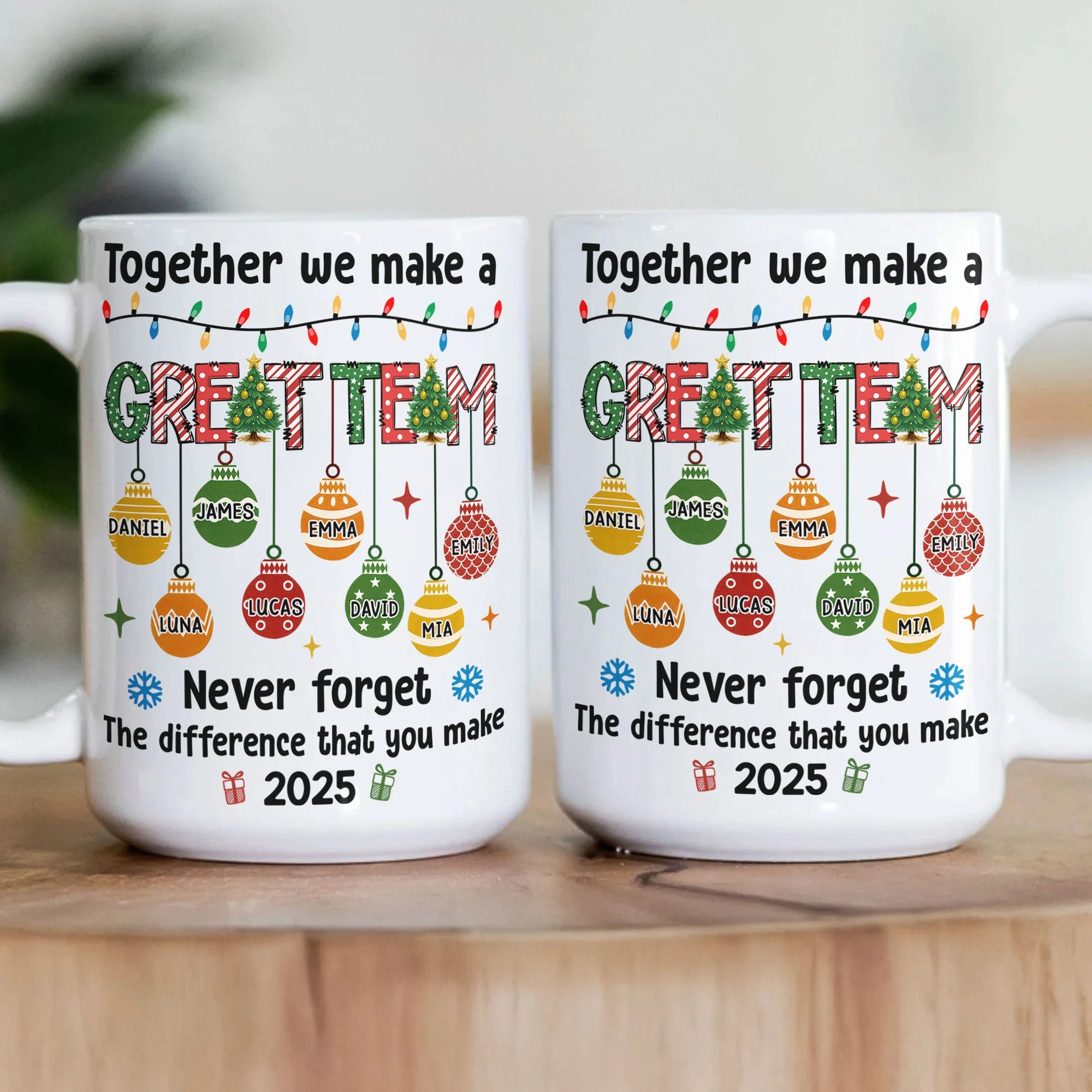 Together We Make A Great Team - Personalized Mug - Christmas Gift For Friends, Teammates NL122 - Image 3