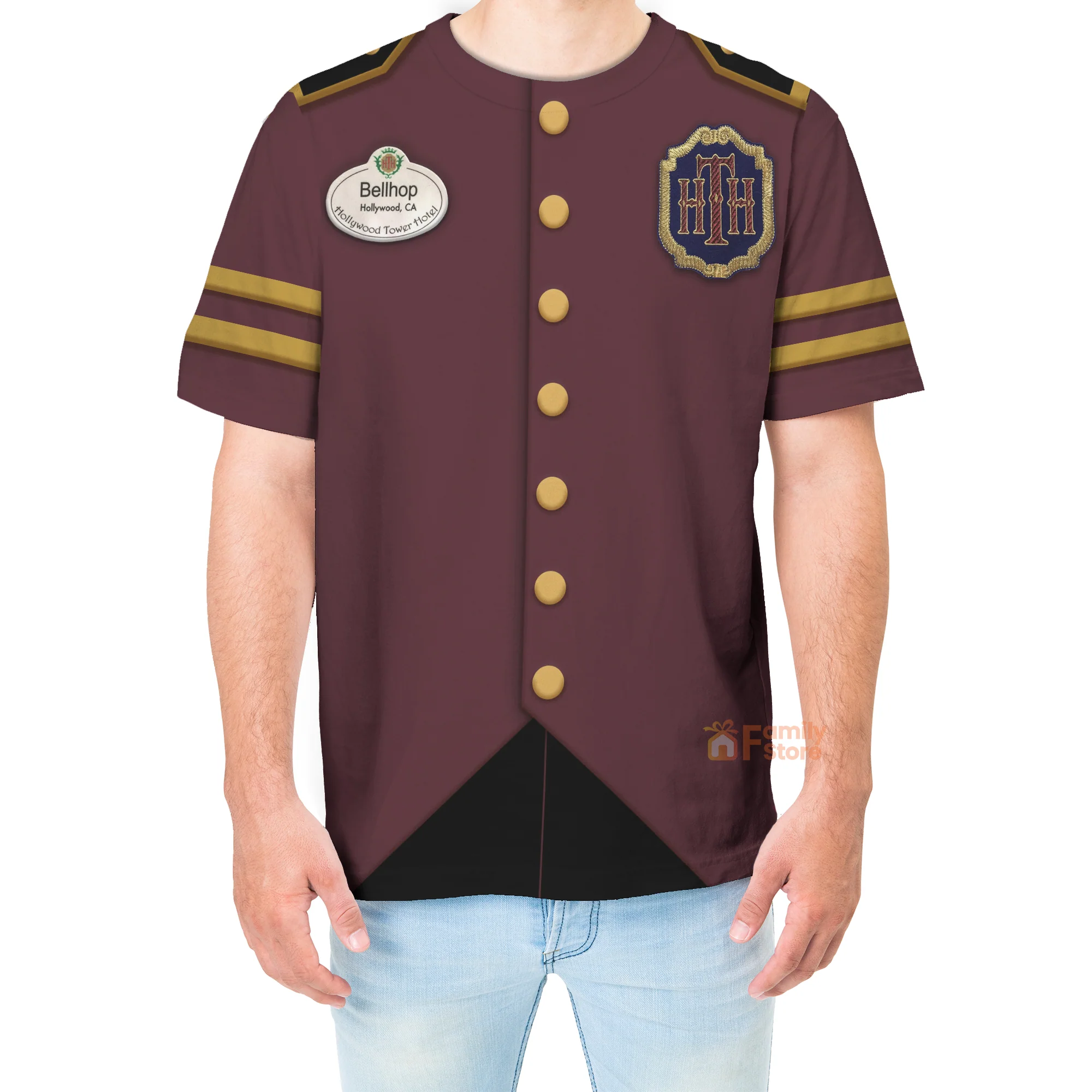 Tower Of Terror Bellhop Cast Member T-Shirt - Image 4