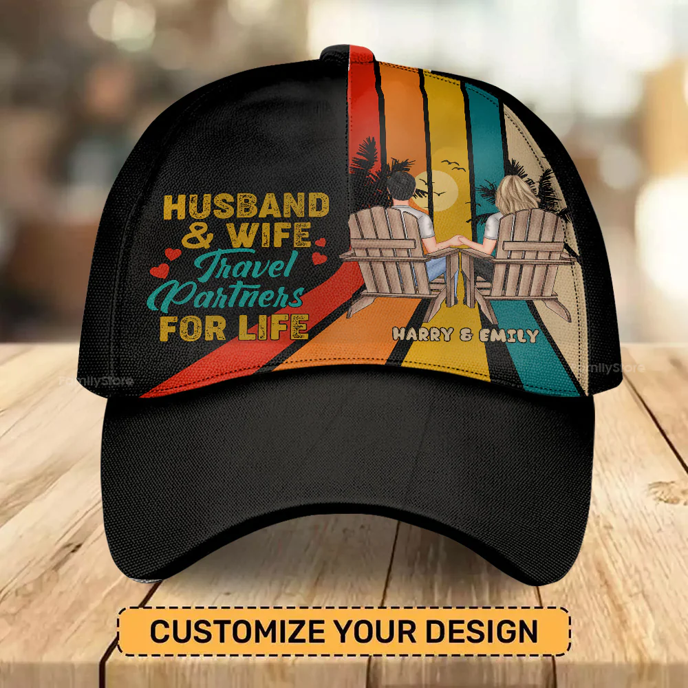 Travel Partners For Life - Personalized Classic Cap - Gift For Traveling Lovers, Couples, Husband, Wife | GR23 NA94 - Image 2