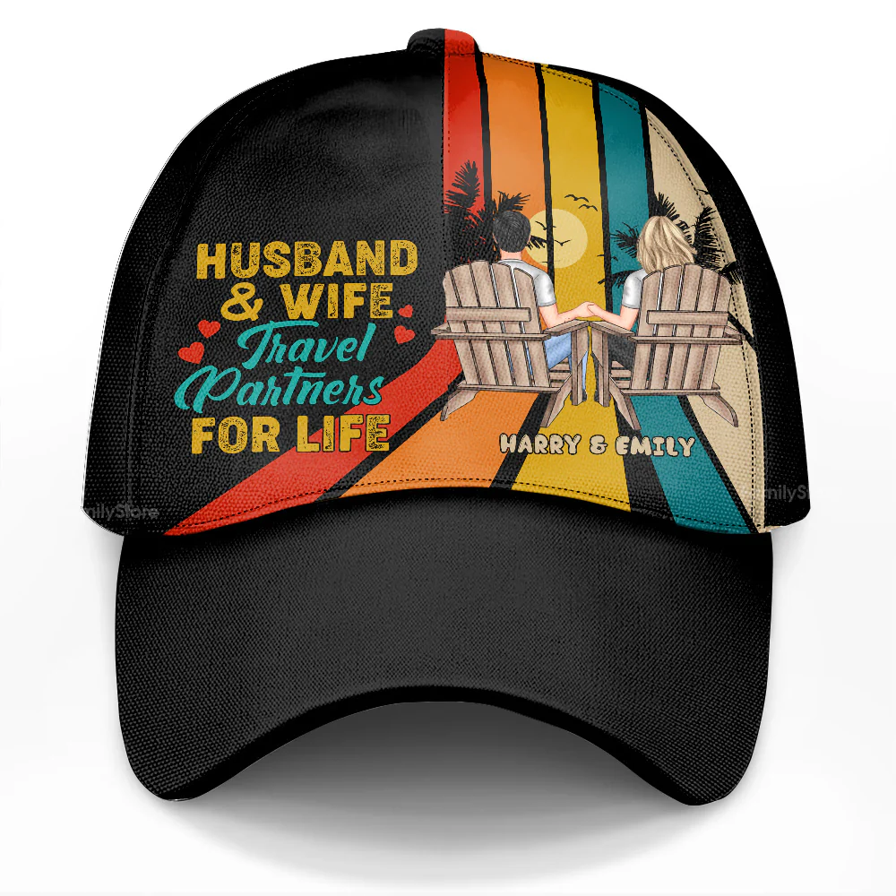 Travel Partners For Life - Personalized Classic Cap - Gift For Traveling Lovers, Couples, Husband, Wife | GR23 NA94 - Image 3
