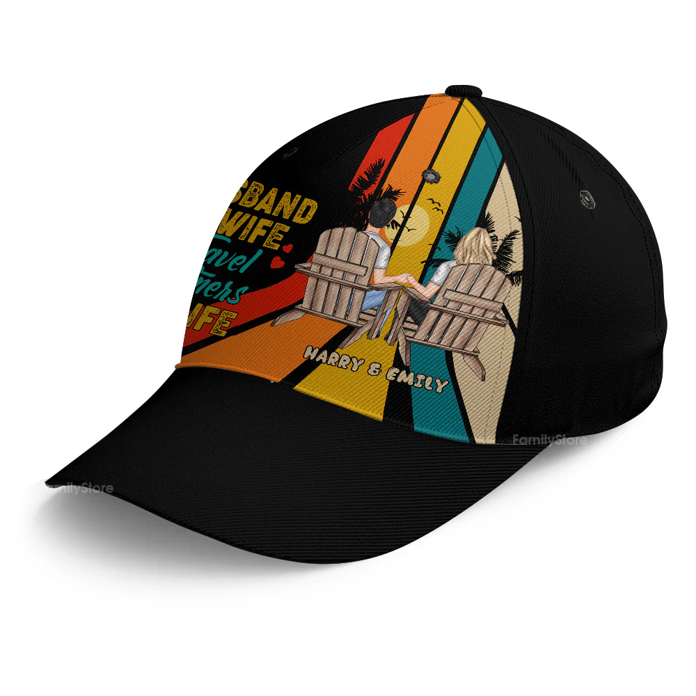 Travel Partners For Life - Personalized Classic Cap - Gift For Traveling Lovers, Couples, Husband, Wife | GR23 NA94 - Image 4